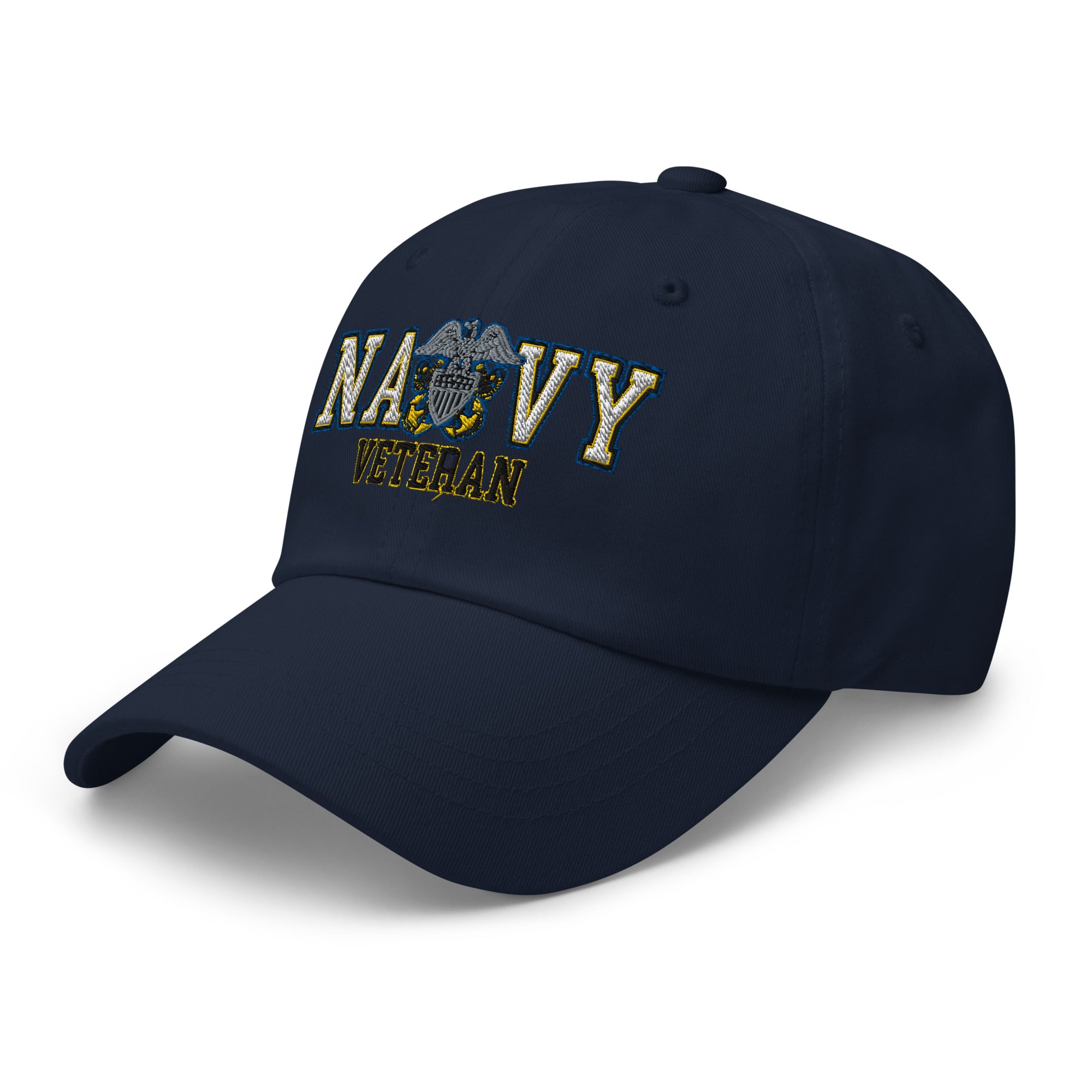 US Navy Officer Cap Device Veteran Embroidered Dad Hat