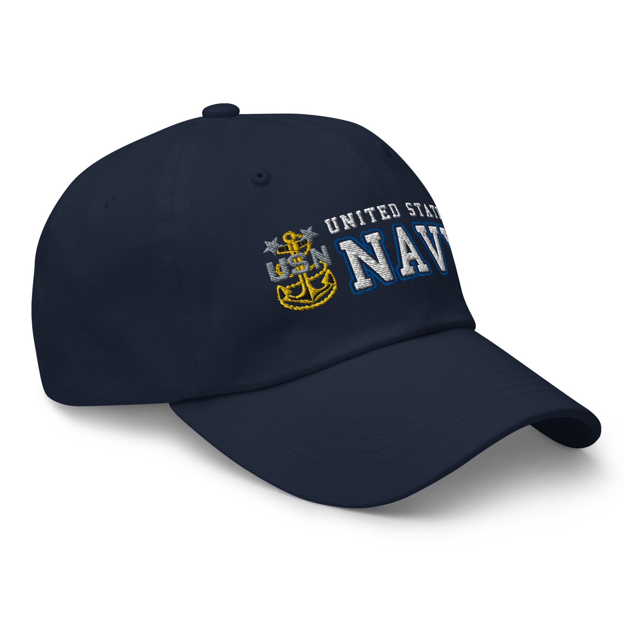 US Navy E-9 MCPO Ranks/Insignia Embroidered Dad Hat