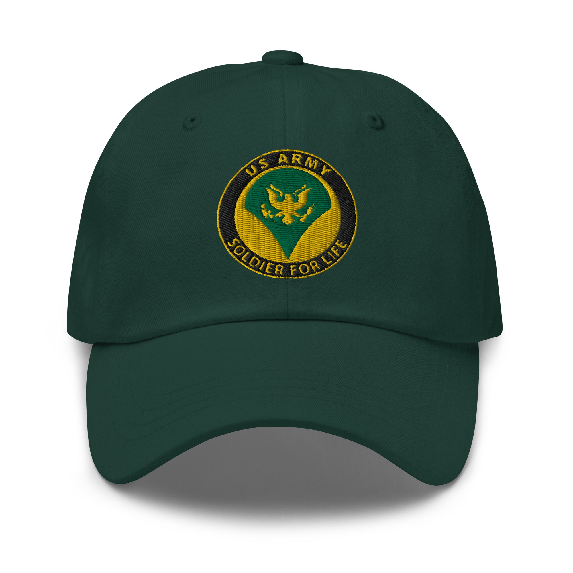 US Army E-4 SPC E4 SP4 Specialist 4 Specialist 3rd Class Soldier For Life Embroidered Dad Hat