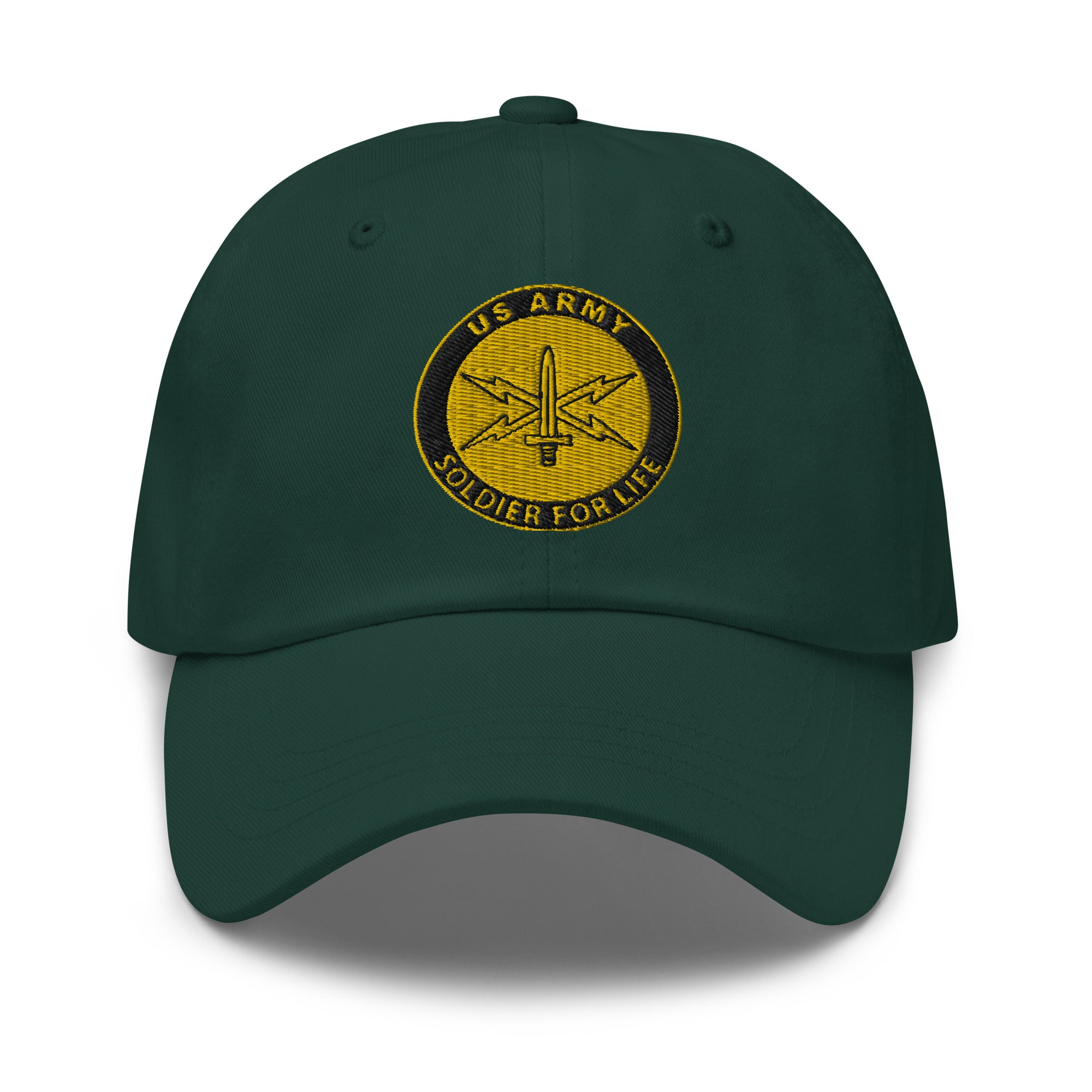 US Army Cyber Corps Soldier For Life Embroidered Dad Hat