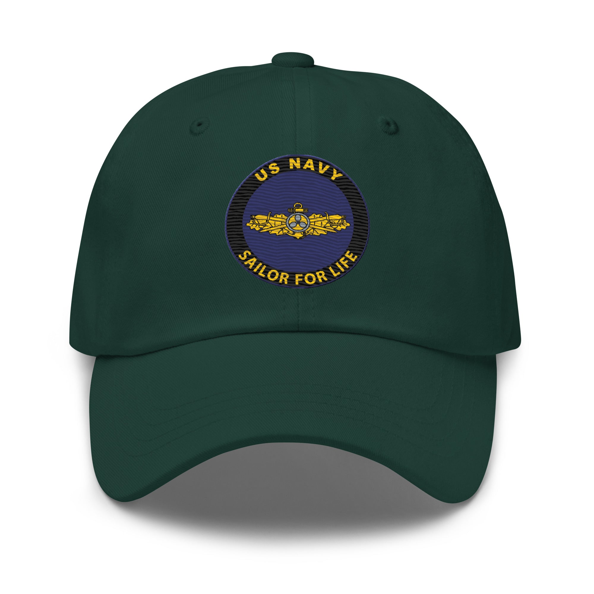 US Navy Engineering Duty Officer Sailor For Life Embroidered Dad Hat