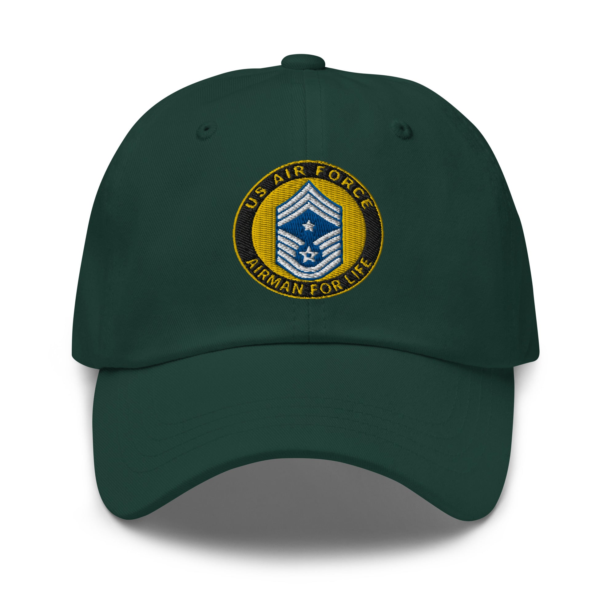 US Air Force E-9 Command Chief Master Sergeant CCM Airman For Life Embroidered Dad Hat