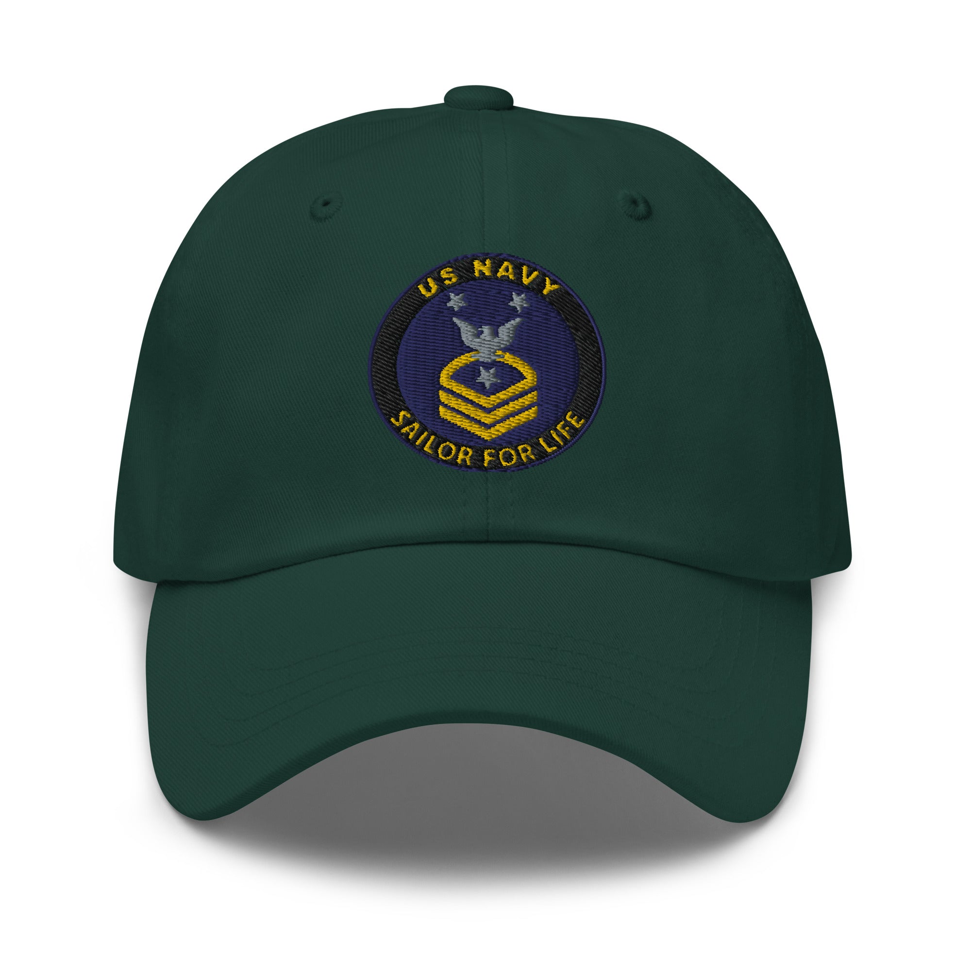 US Navy E-9 CMDCM Sailor For Life Embroidered Dad Hat