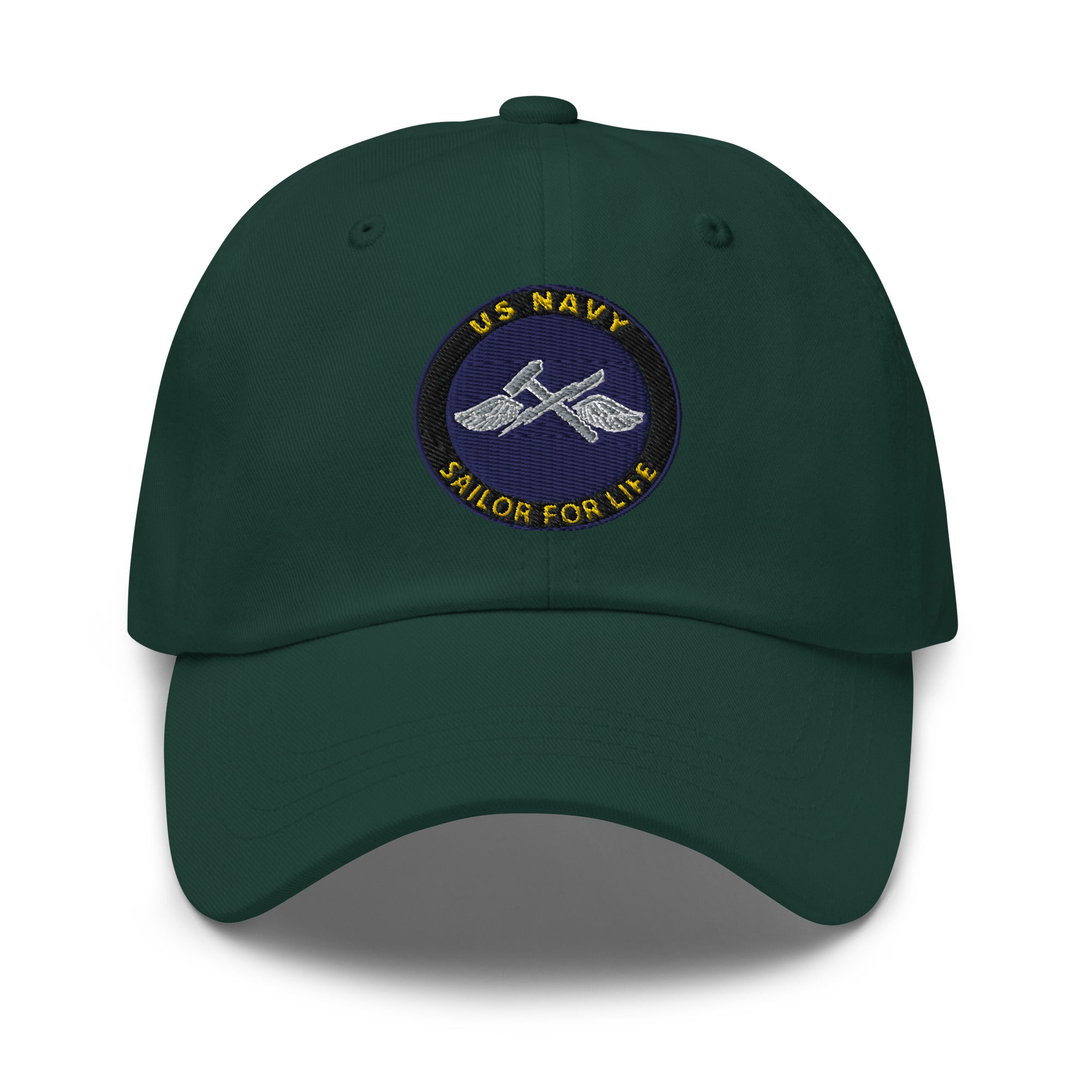 US Navy Aviation Support Equipment Tech Navy AS Sailor For Life Embroidered Dad Hat