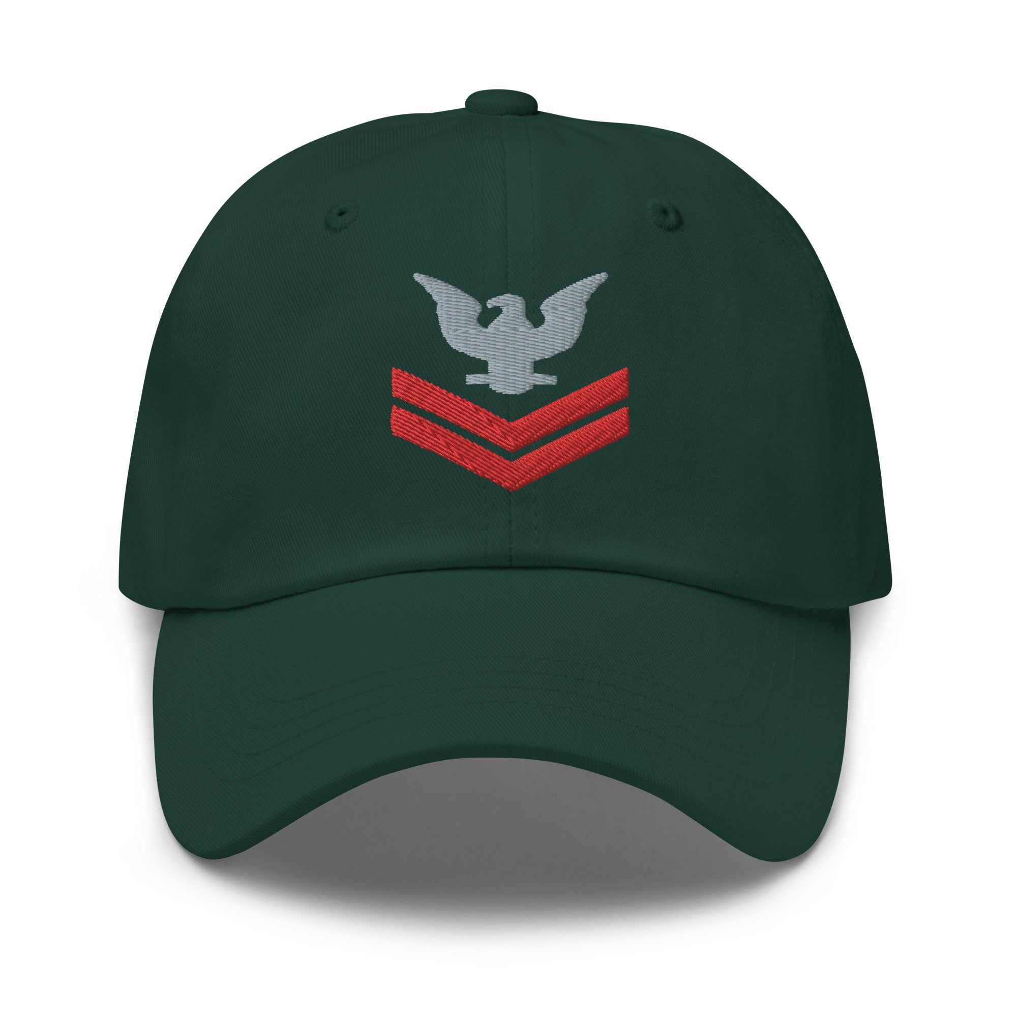 US Navy E-5 Red Stripe Insignia Embroidered Dad Hat