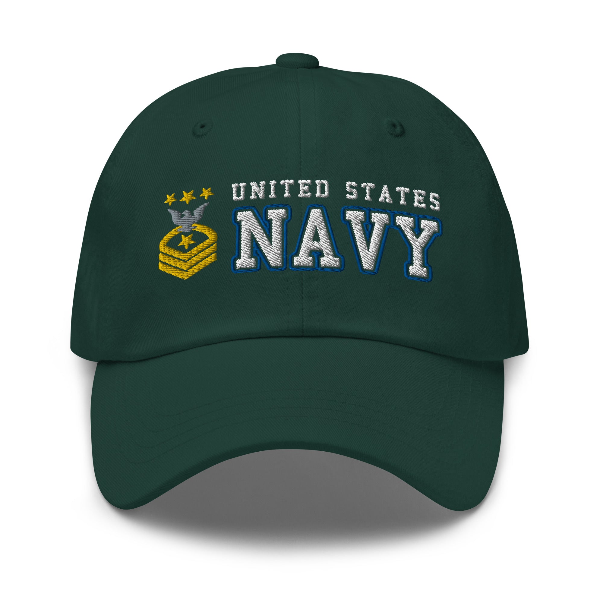 US Navy E-9 MCPON Ranks/Insignia Embroidered Dad Hat