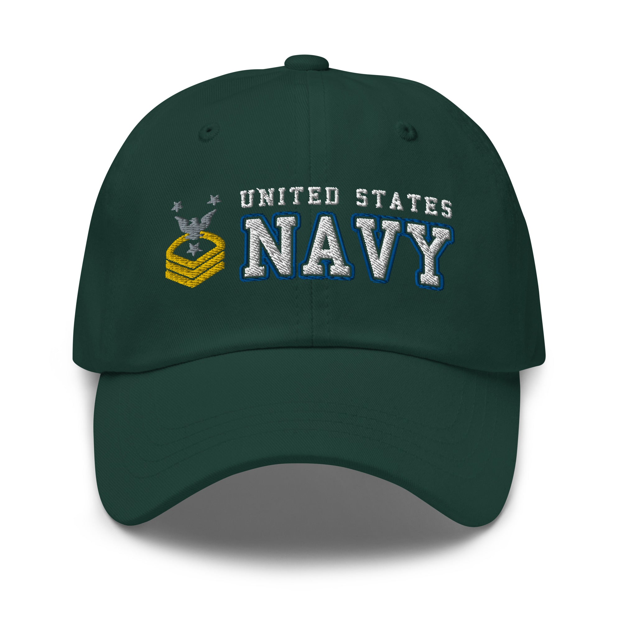 US Navy E-9 CMDCM Ranks/Insignia Embroidered Dad Hat