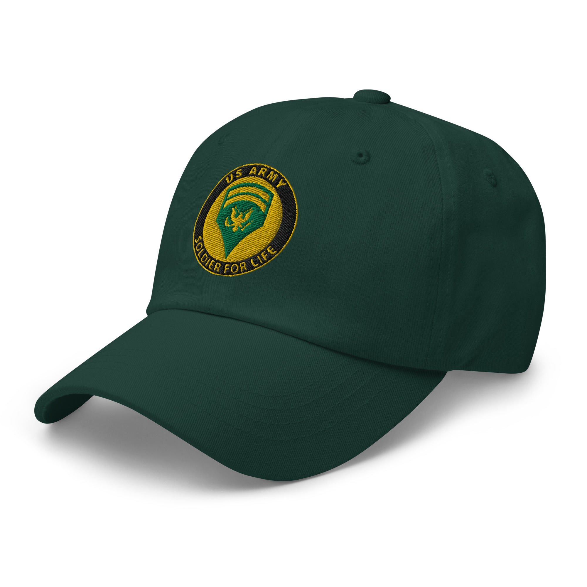 US Army E-6 SPC E6 SP6 Specialist 6 Specialist 1st Class Soldier For Life Embroidered Dad Hat