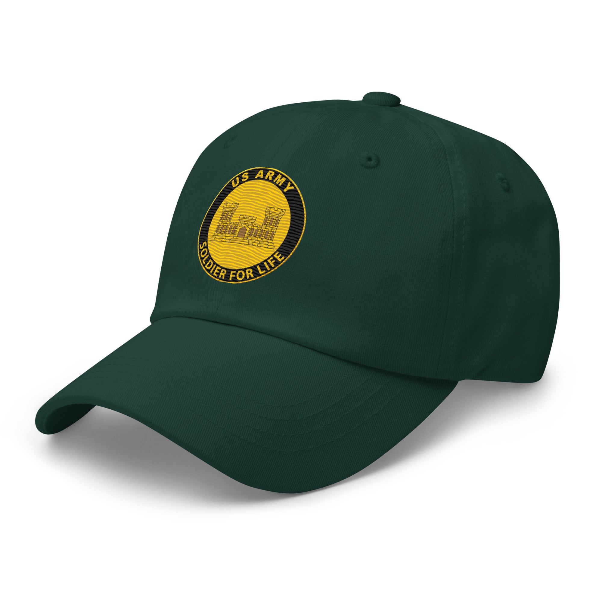 US Army Engineers Soldier For Life Embroidered Dad Hat