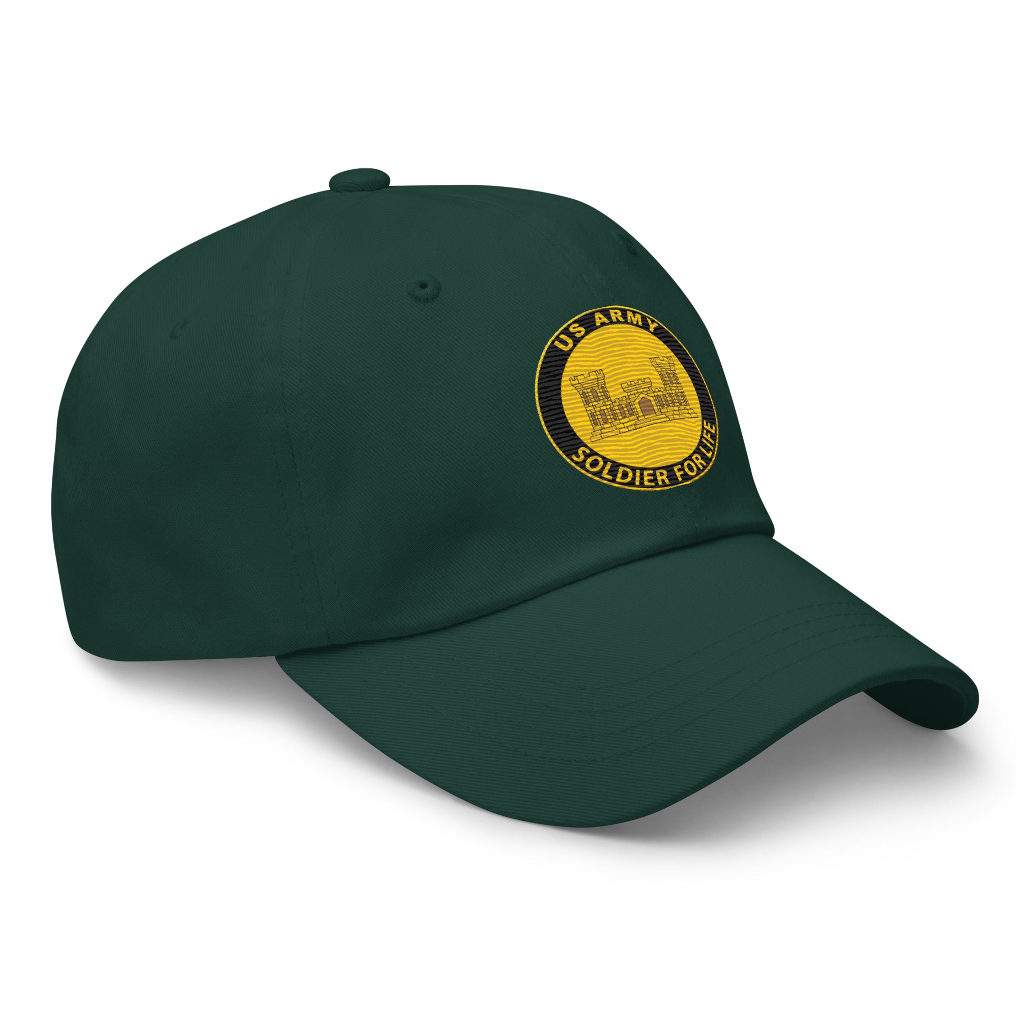 US Army Engineers Soldier For Life Embroidered Dad Hat