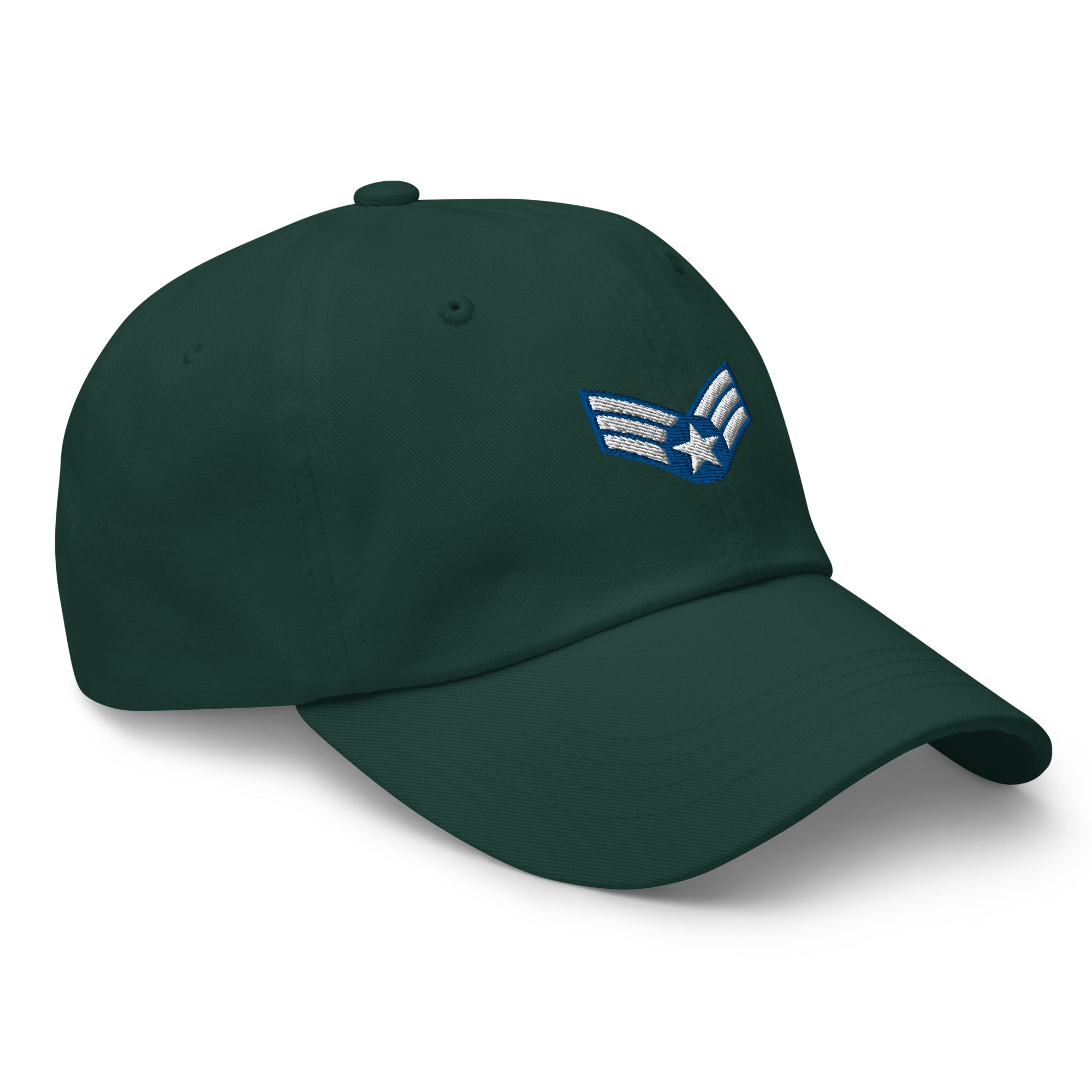 US Air Force E-4 Buck Sergeant Insignia Embroidered Dad Hat