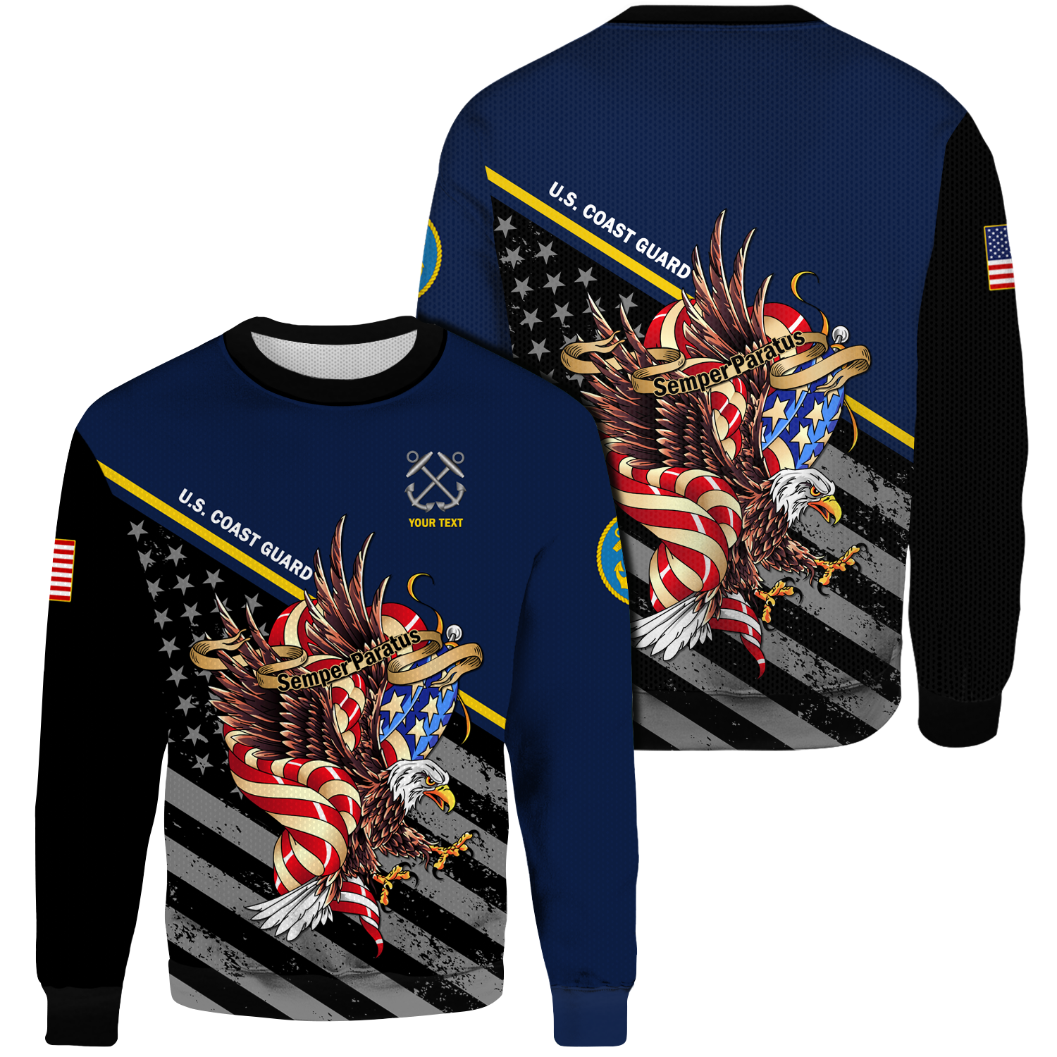 Custom 3D All Over Prints Ugly Sweater, Personalized Name And Ranks, Military Motto