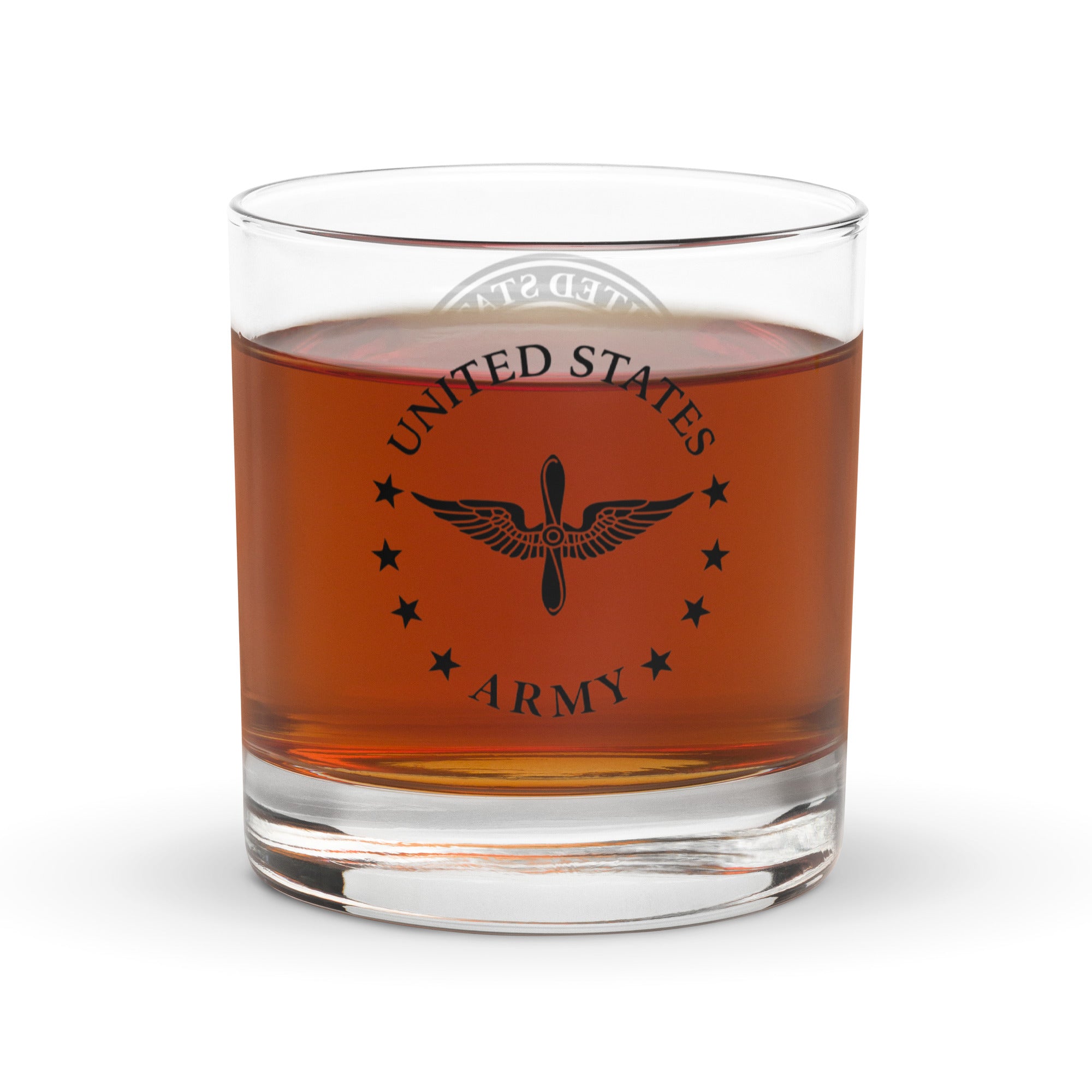 US Army Aviation Insignia Rocks Glass 10.5 oz