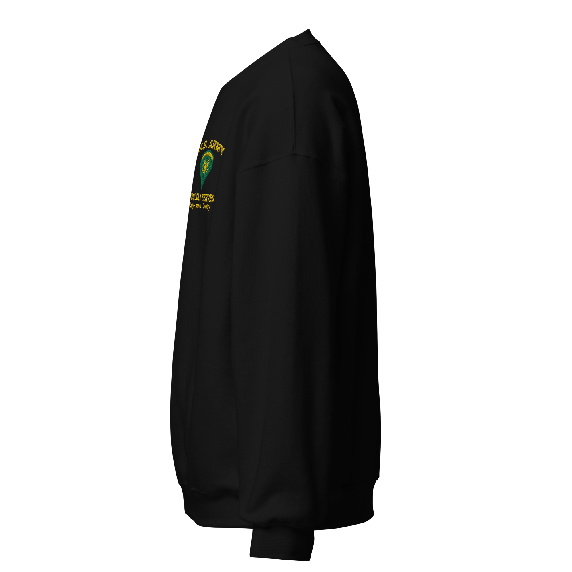 Custom US Army Ranks, Insignia Core Values Embroidered Unisex Sweatshirt