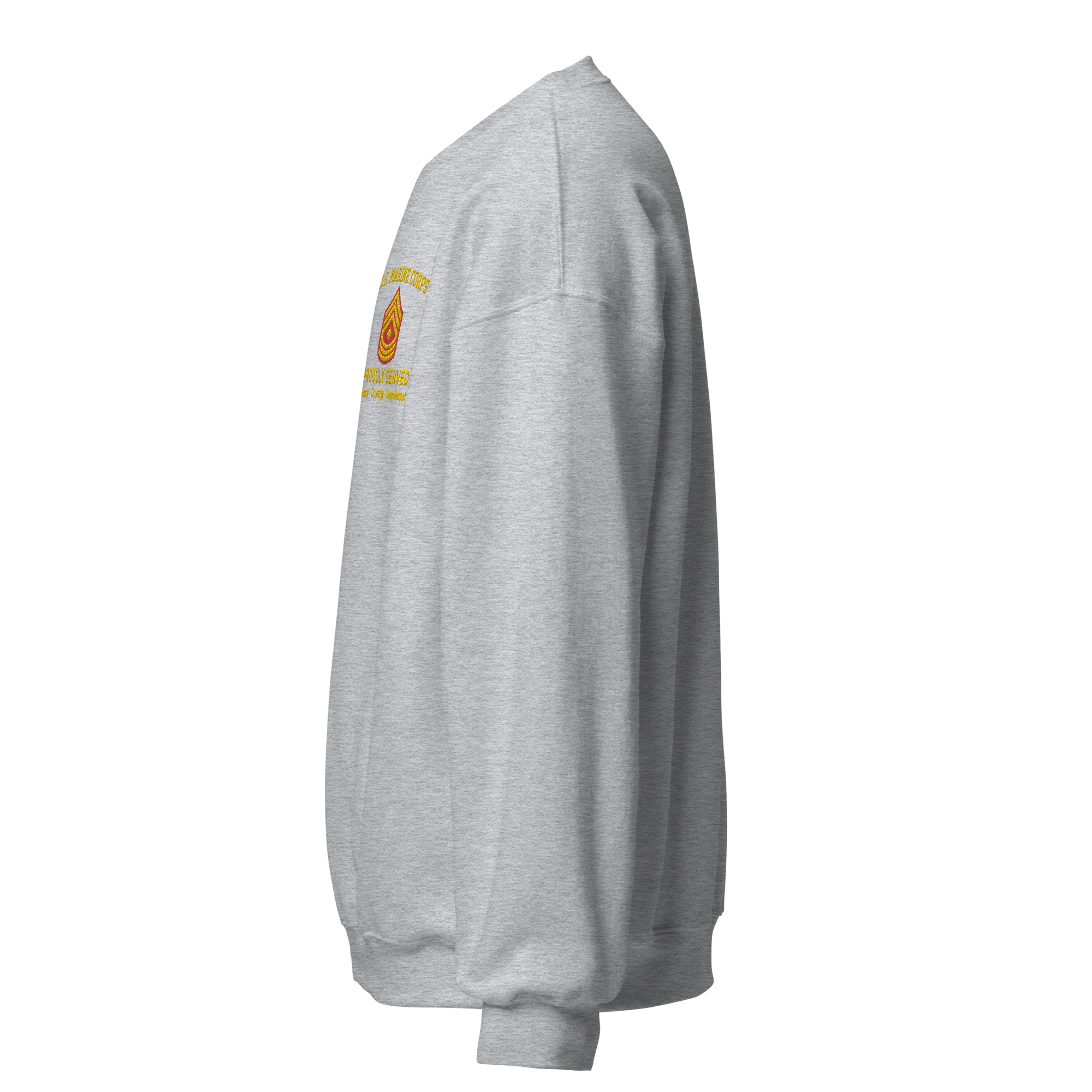 Custom US Marine Corps Ranks, Insignia Core Values Embroidered Unisex Sweatshirt