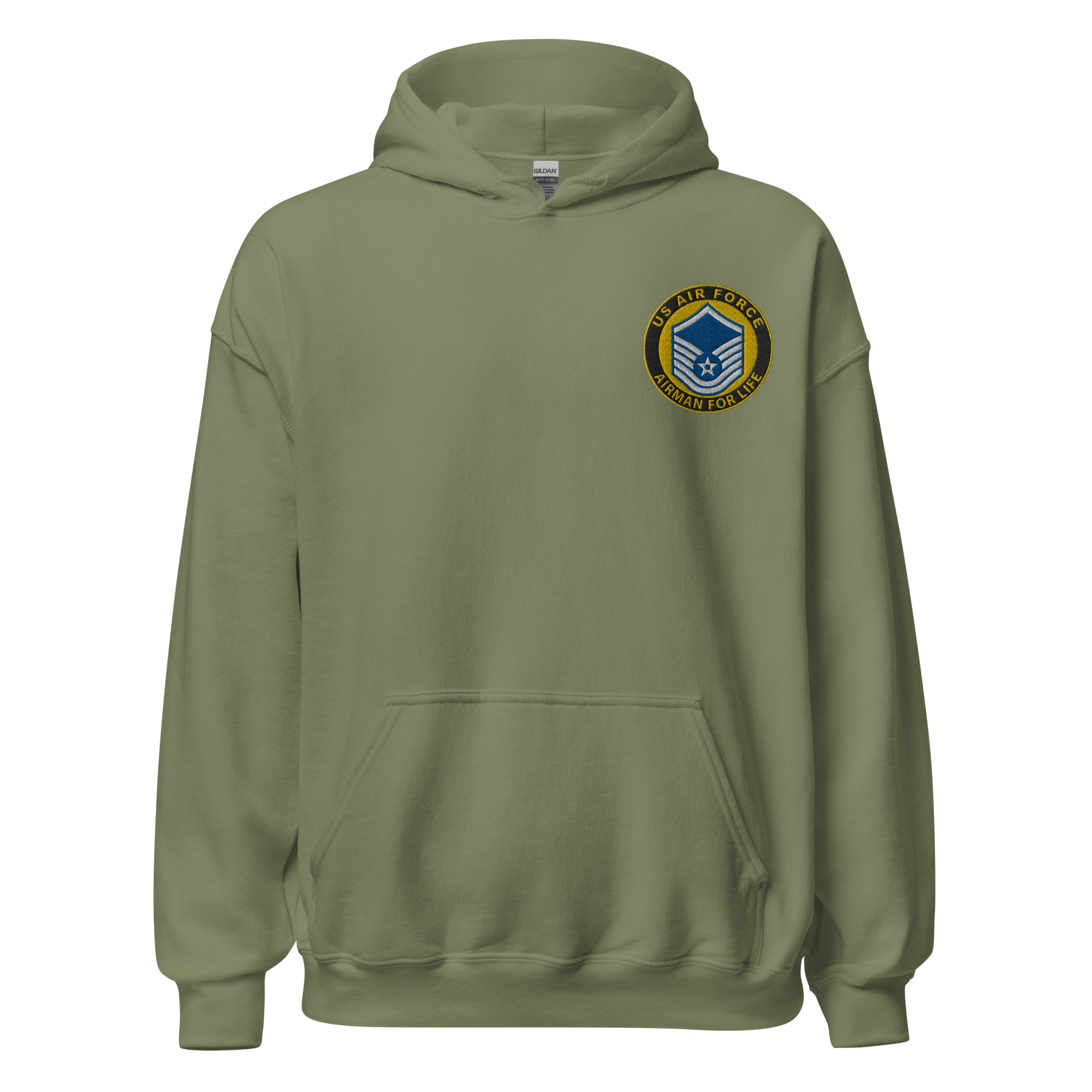 Custom US Air Force Ranks Insignia Airman For Life Embroidered Unisex