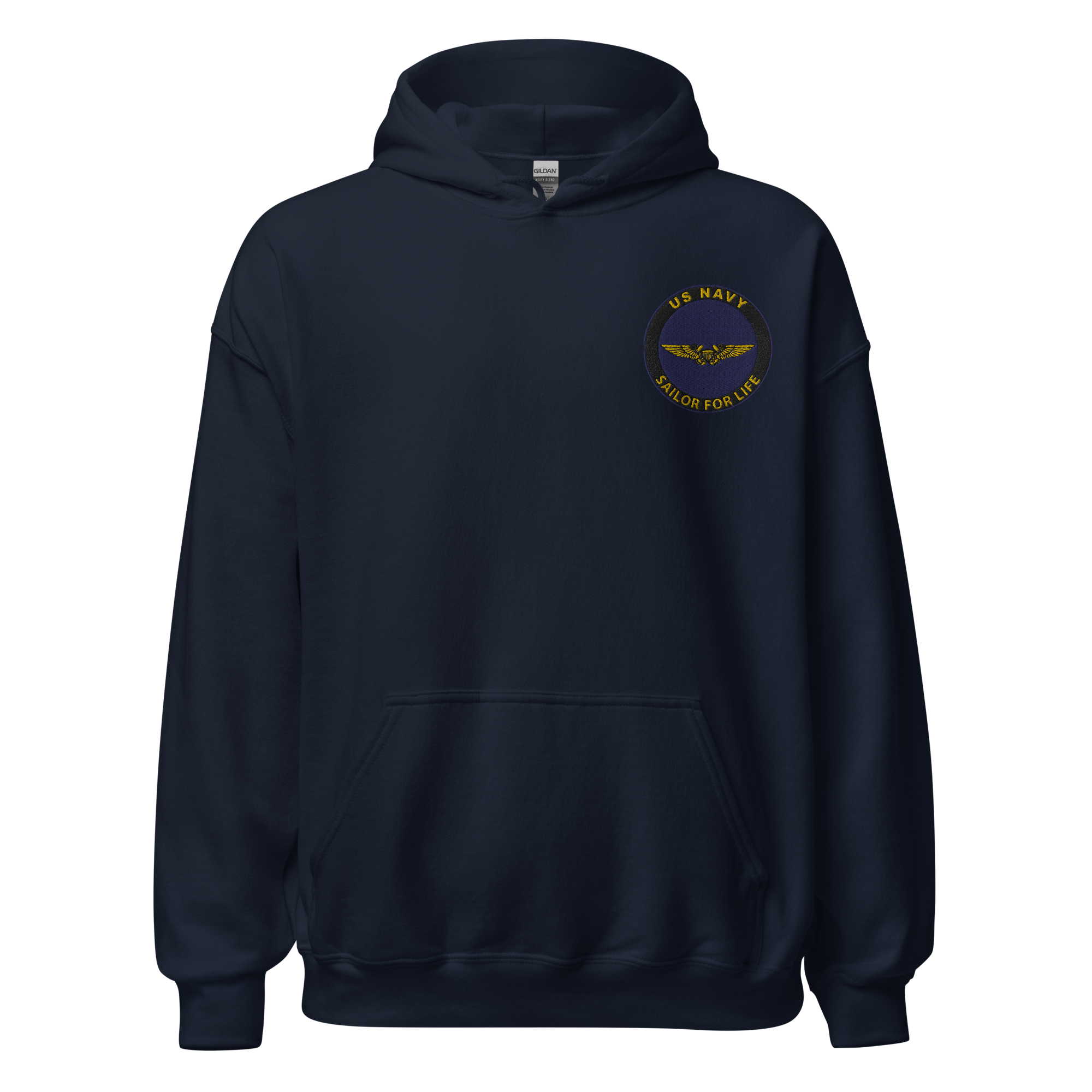 Custom US Navy Ranks, Insignia Sailor For Life Embroidered Unisex Hoodie