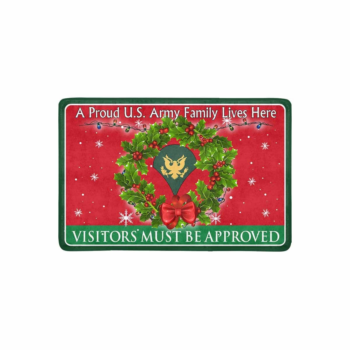 US Army E-4 SPC E4 Specialist Ranks - Visitors must be approved Christmas Doormat-Doormat-Army-Ranks-Veterans Nation