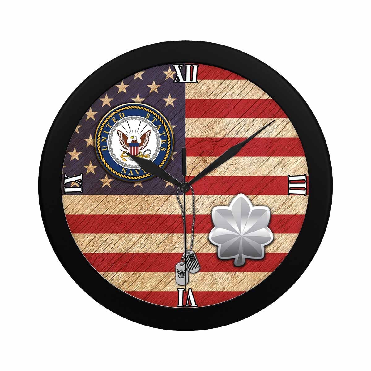 US Navy O-5 Commander O5 CDR Senior Officer Wall Clock-WallClocks-Navy-Officer-Veterans Nation