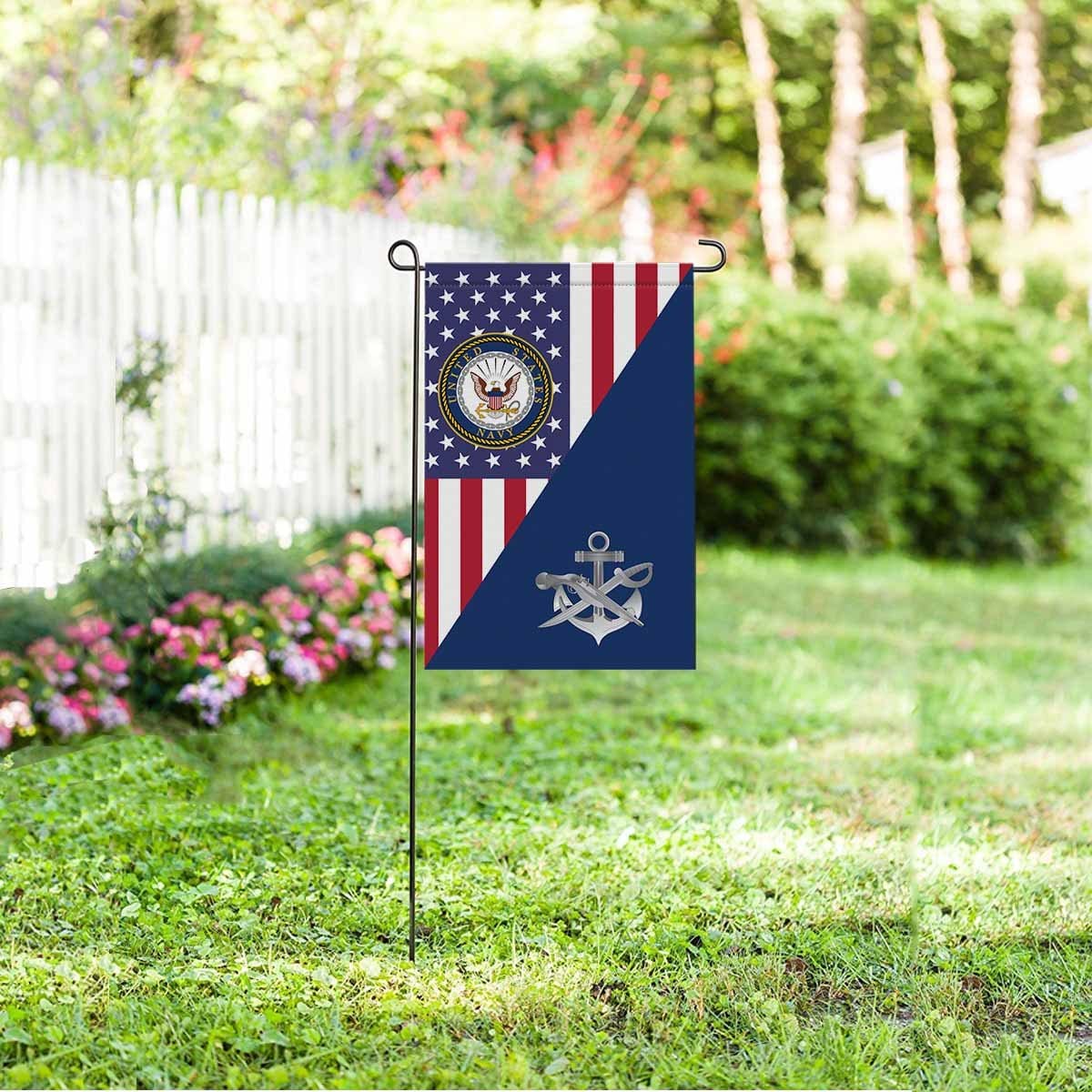 US Navy Special Warfare Boat Operator Navy SB Garden Flag/Yard Flag 12 inches x 18 inches Twin-Side Printing-GDFlag-Navy-Rate-Veterans Nation