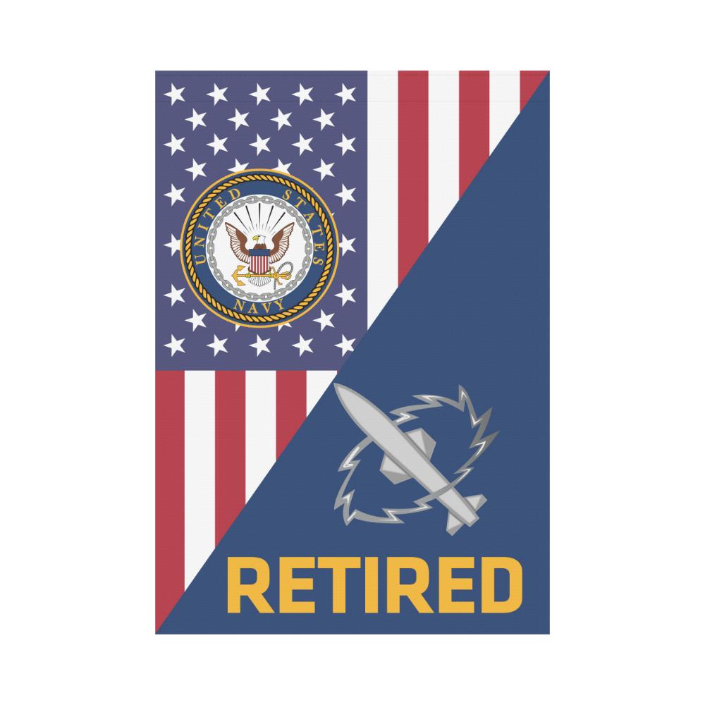 US Navy Missile Technician Navy MT Retired House Flag 28 inches x 40 inches Twin-Side Printing-HouseFlag-Navy-Rate-Veterans Nation