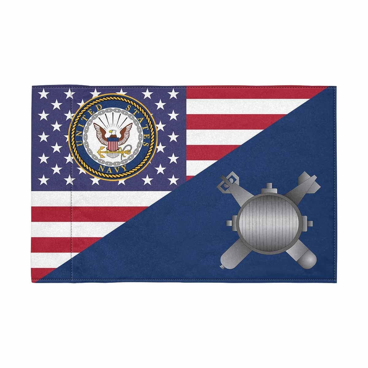US Navy Explosive Ordnance Disposal Navy EOD Motorcycle Flag 9" x 6" Twin-Side Printing D01-MotorcycleFlag-Navy-Veterans Nation