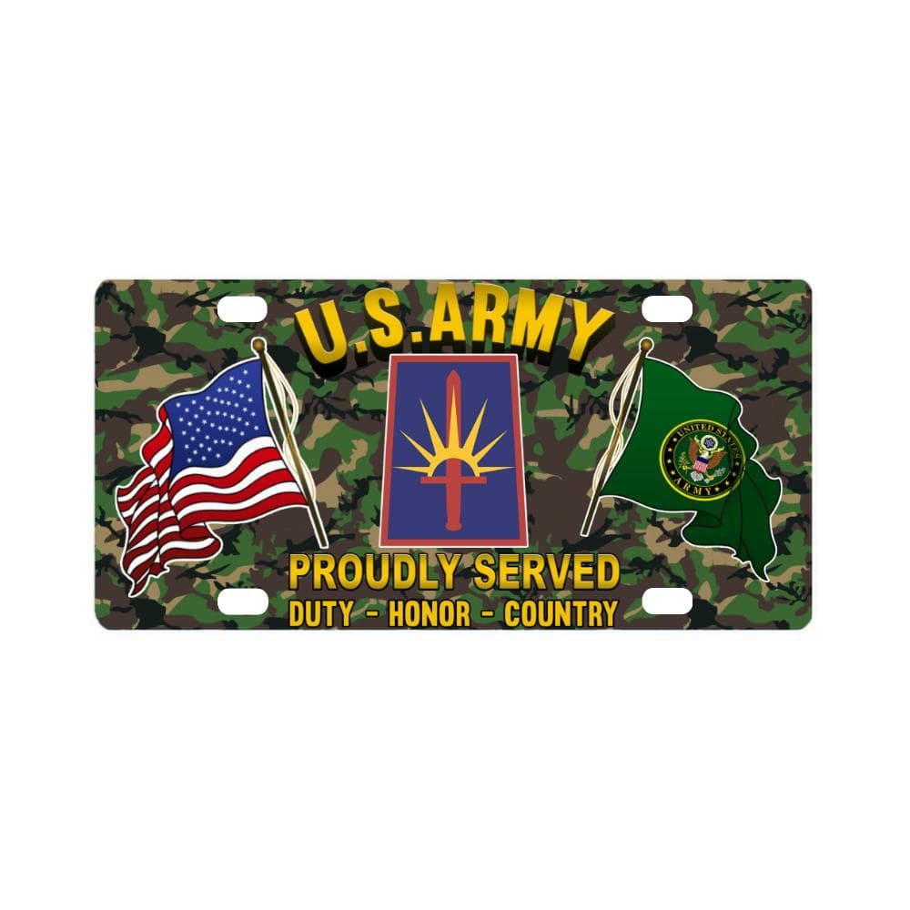 US Army New York Army National Guard Element Jt Fr Classic License Plate-LicensePlate-Army-CSIB-Veterans Nation
