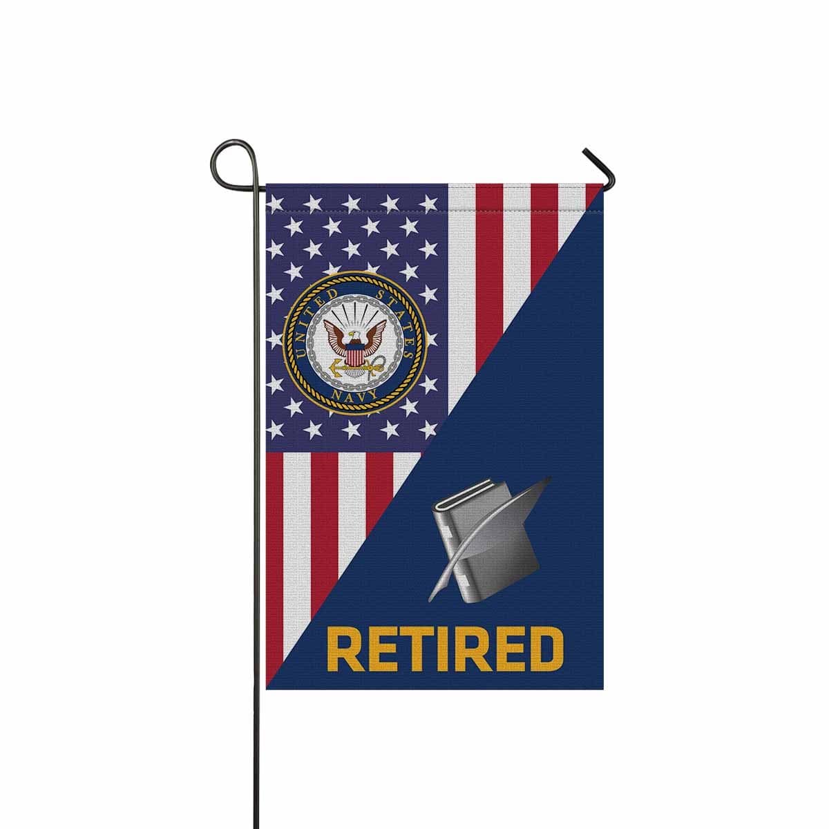 US Navy Personnel Specialist Navy PS Retired Garden Flag/Yard Flag 12 inches x 18 inches Twin-Side Printing-GDFlag-Navy-Rate-Veterans Nation