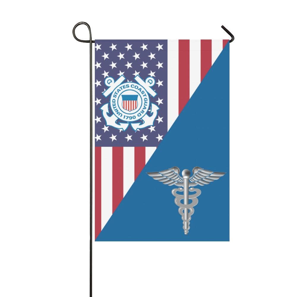 US Coast Guard Health Services Technician HS Garden Flag/Yard Flag 12 inches x 18 inches-GDFlag-USCG-Rate-Veterans Nation