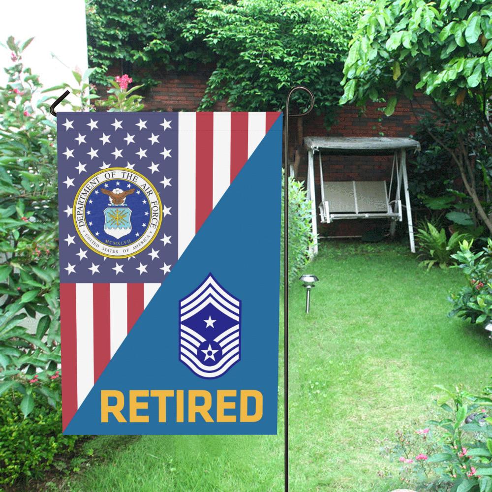 US Air Force E-9 Command Chief Master Sergeant CCM Retired House Flag 28 inches x 40 inches Twin-Side Printing-HouseFlag-USAF-Ranks-Veterans Nation