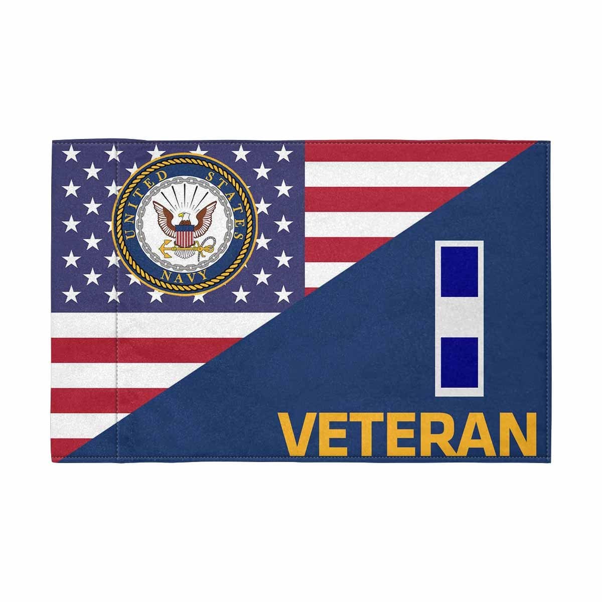 US Navy W-3 Veteran Motorcycle Flag 9" x 6" Twin-Side Printing D01-MotorcycleFlag-Navy-Veterans Nation