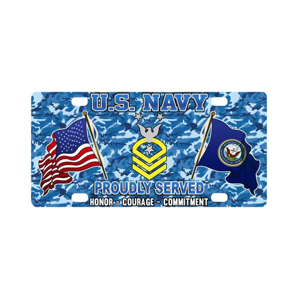 US Navy E-9 Command Master Chief Petty Officer E9 Classic License Plate-LicensePlate-Navy-Collar-Veterans Nation