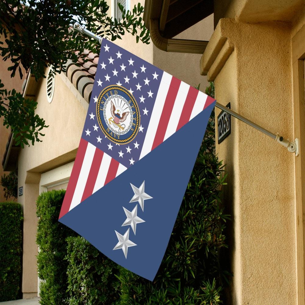 US Navy O-9 Vice Admiral O9 VADM Flag Officer House Flag 28 inches x 40 inches Twin-Side Printing-HouseFlag-Navy-Officer-Veterans Nation