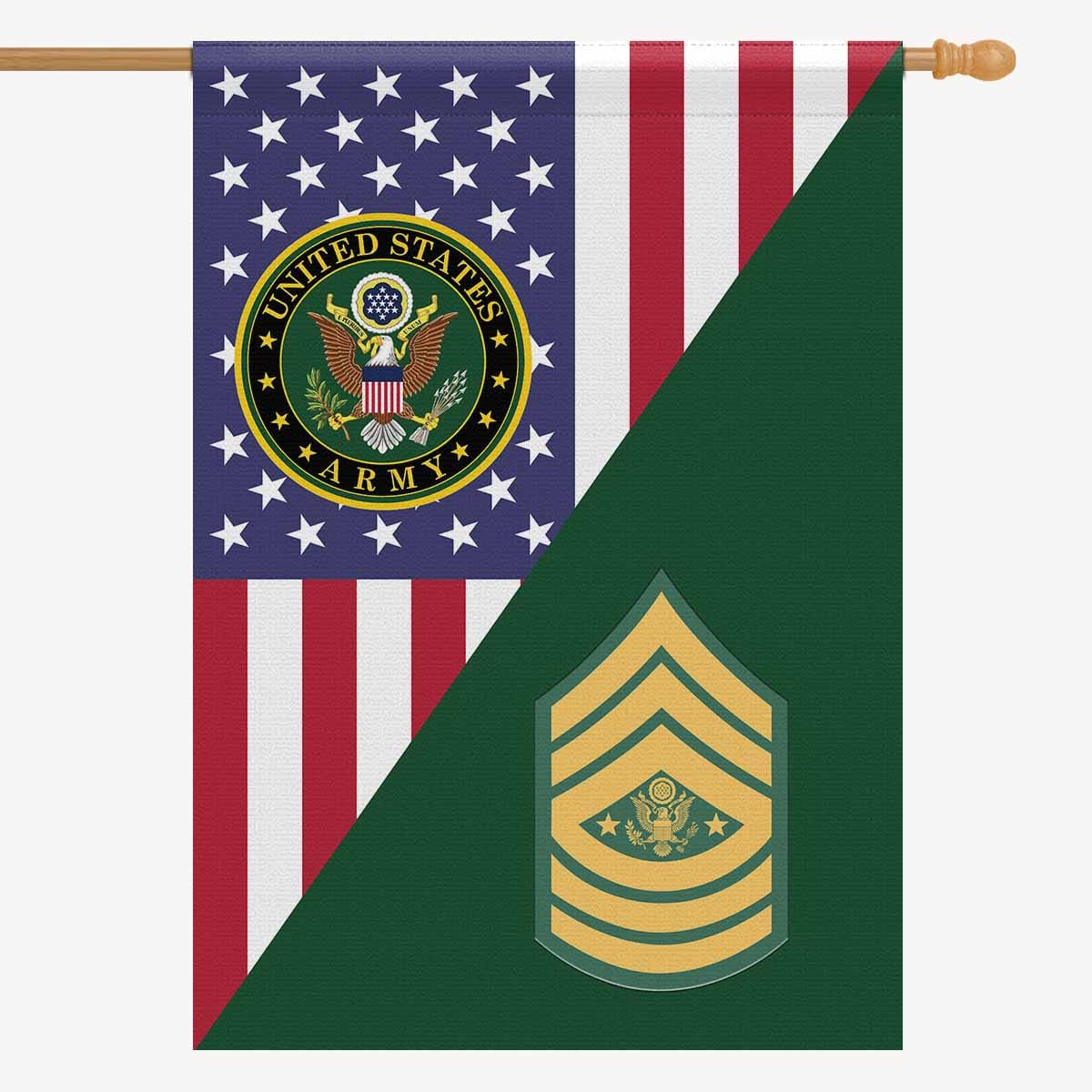 US Army E-9 Sergeant Major of the Army E9 SMA House Flag 28 Inch x 40 Inch 2-Side Printing-HouseFlag-Army-Ranks-Veterans Nation