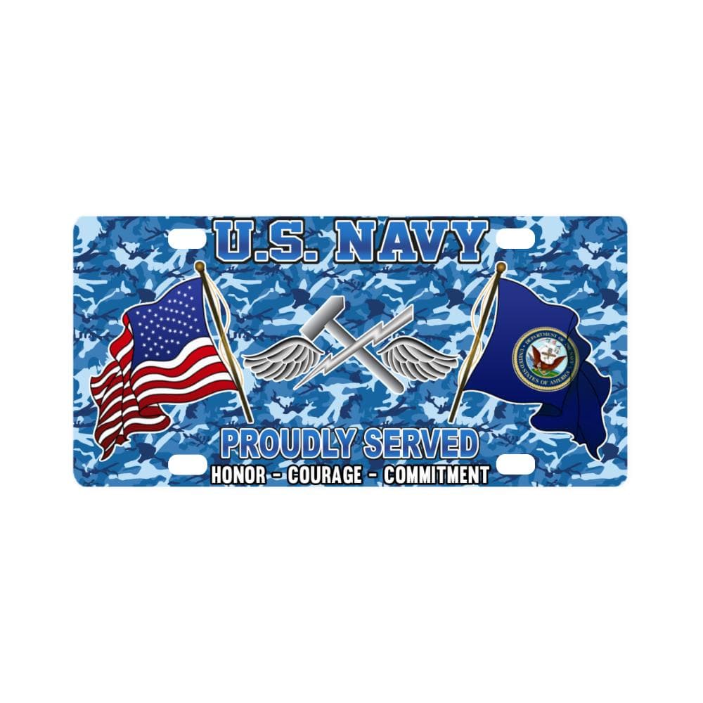 U.S Navy Aviation Support Equipment Tech Navy AS - Classic License Plate-LicensePlate-Navy-Rate-Veterans Nation