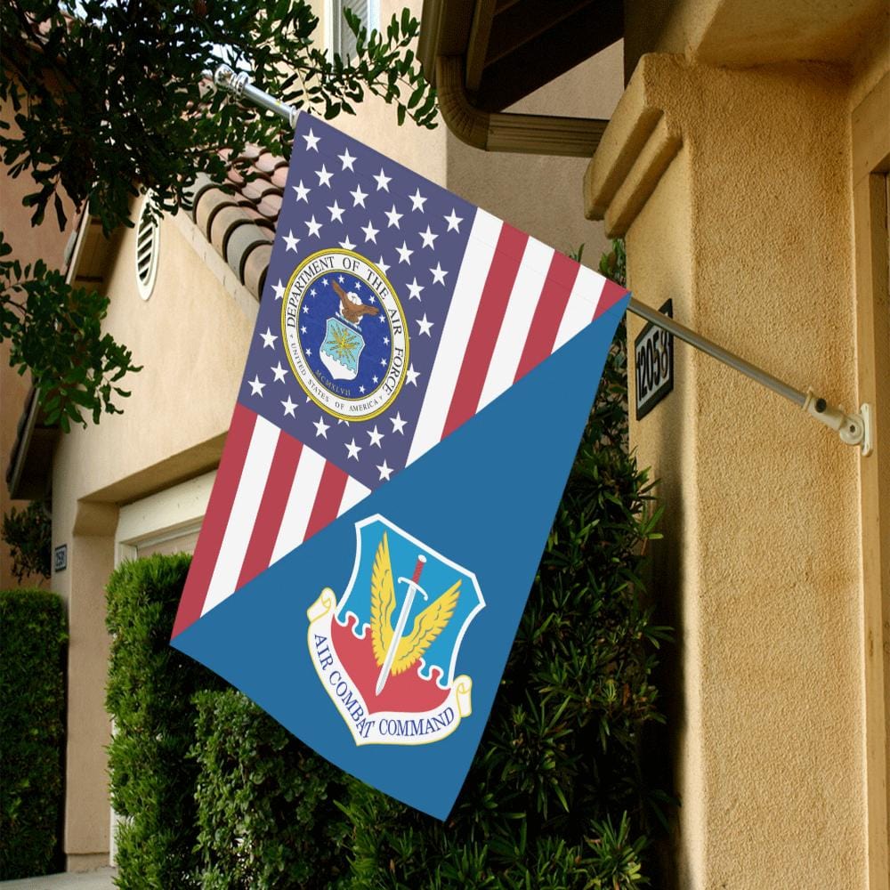 US Air Force Air Combat Command House Flag 28 inches x 40 inches Twin-Side Printing-HouseFlag-USAF-Shield-Veterans Nation
