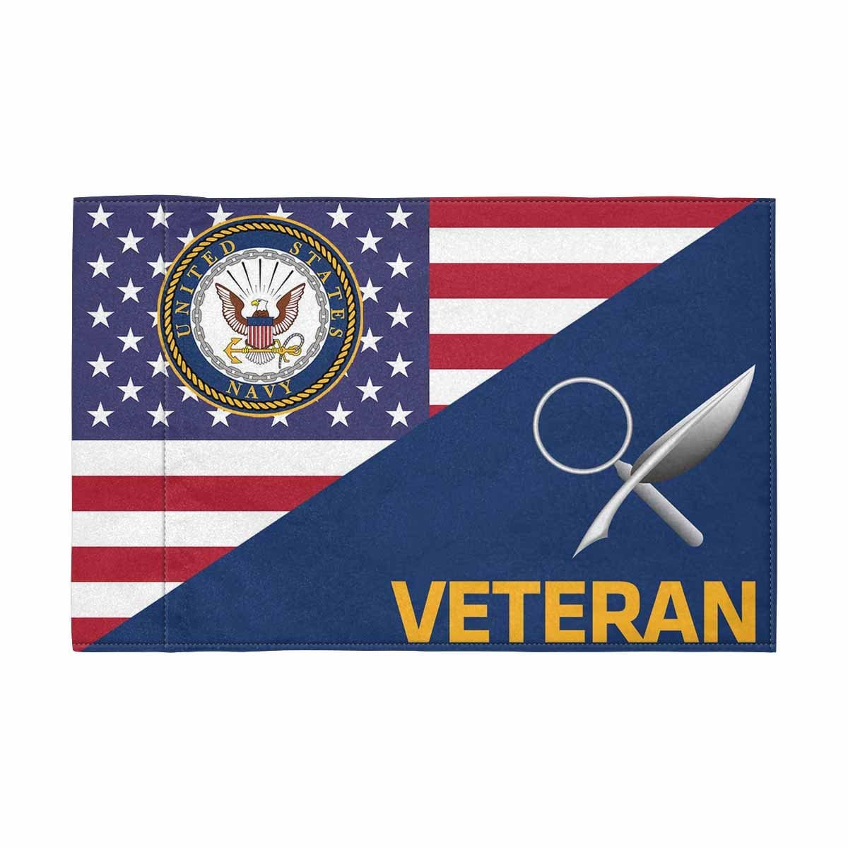 US Navy Intelligence Specialist Navy IS Veteran Motorcycle Flag 9" x 6" Twin-Side Printing D01-MotorcycleFlag-Navy-Veterans Nation