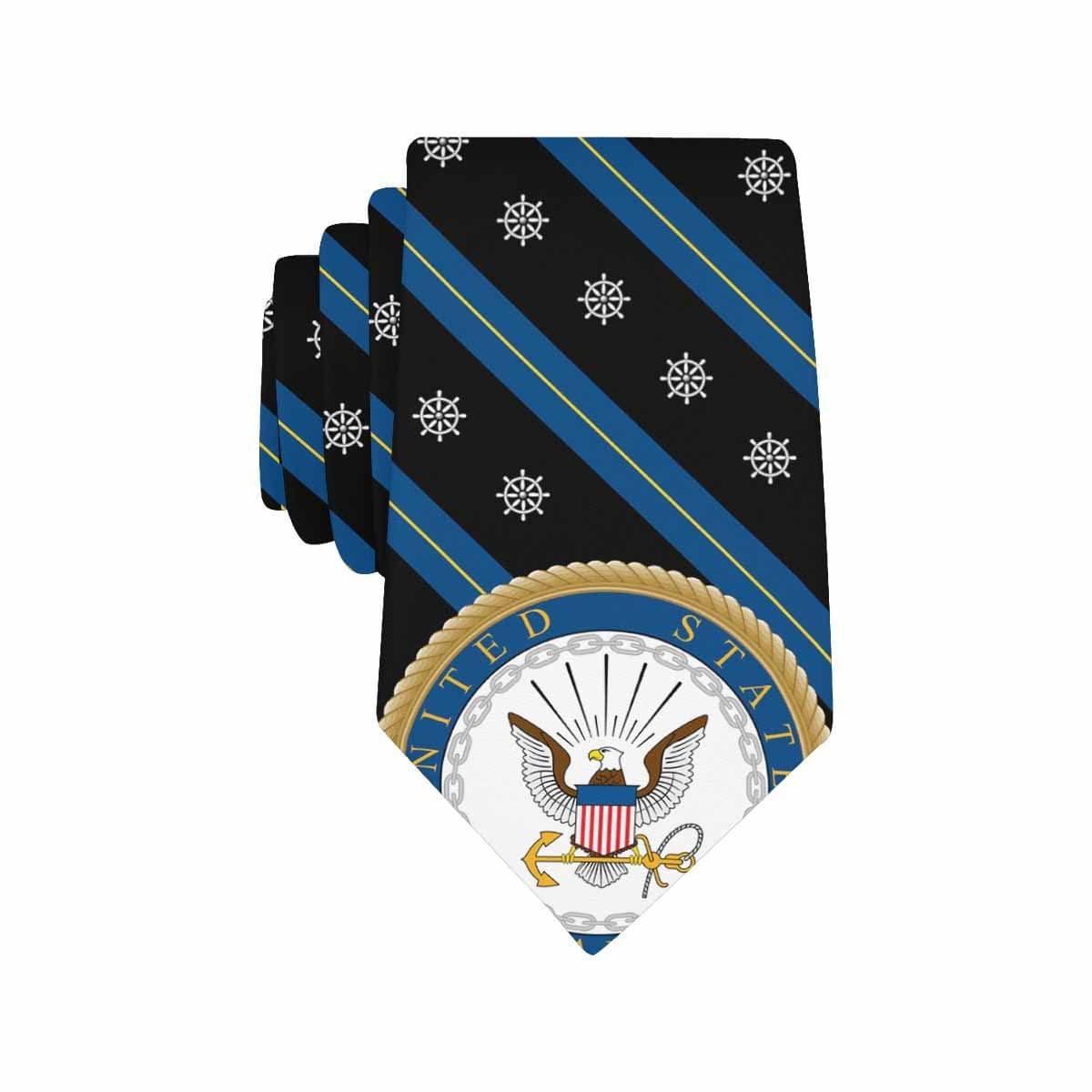 US Navy Quartermaster Navy QM Classic Necktie (Two Sides)-Necktie-Navvy-Rate-Veterans Nation