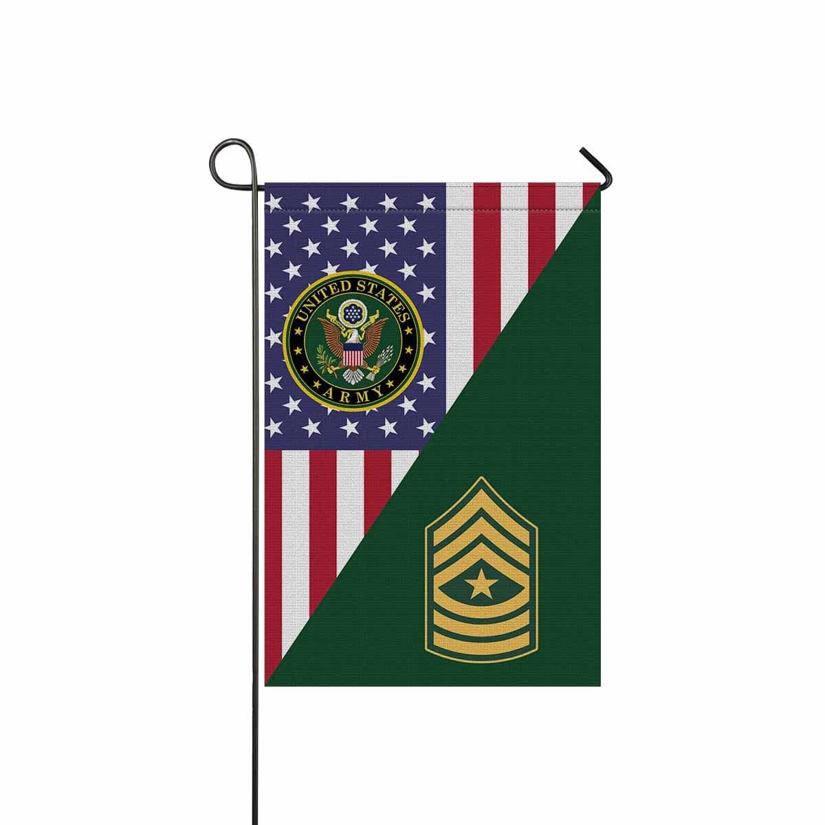 US Army E-9 Sergeant Major E9 SGM Noncommissioned Officer Garden Flag/Yard Flag 12 Inch x 18 Inch Twin-Side Printing-GDFlag-Army-Ranks-Veterans Nation