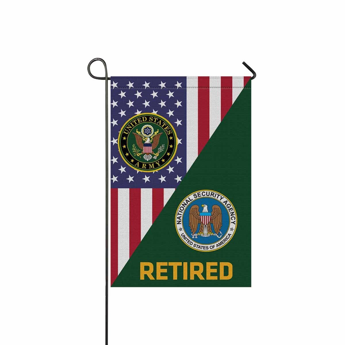U.S National Security Agency Retired Garden Flag/Yard Flag 12 Inch x 18 Inch Twin-Side Printing-GDFlag-Army-Branch-Veterans Nation