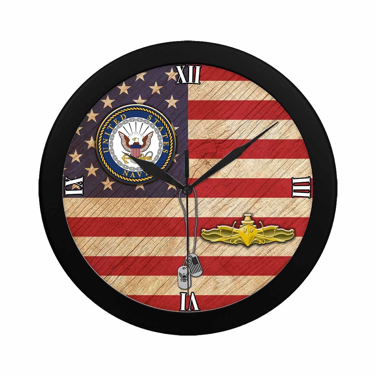 US Navy Surface Warfare Officer Wall Clock-WallClocks-Navy-Badge-Veterans Nation