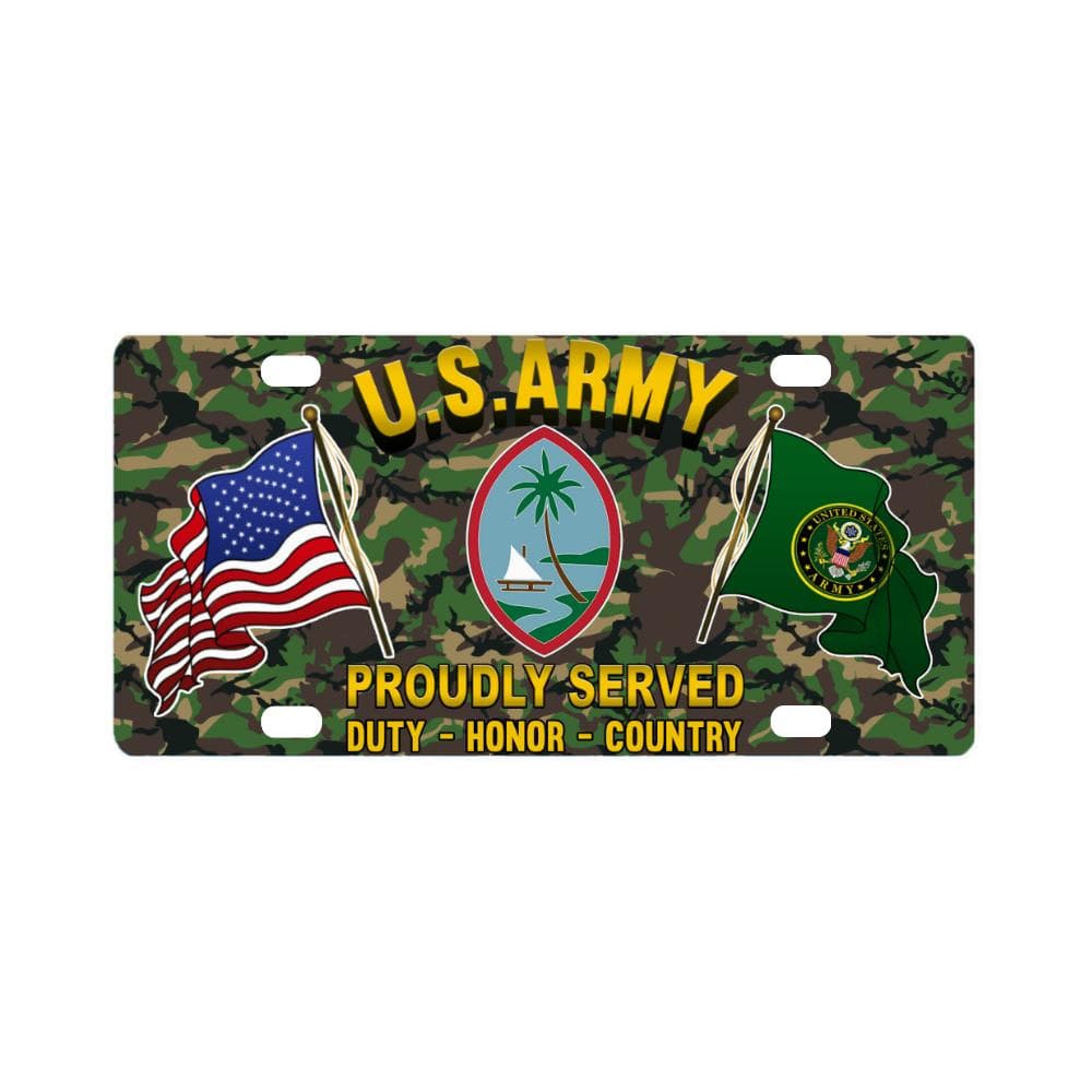 US ARMY CSIB GUAM ARMY NATIONAL GUARD ELEMENT JOIN Classic License Plate-LicensePlate-Army-CSIB-Veterans Nation