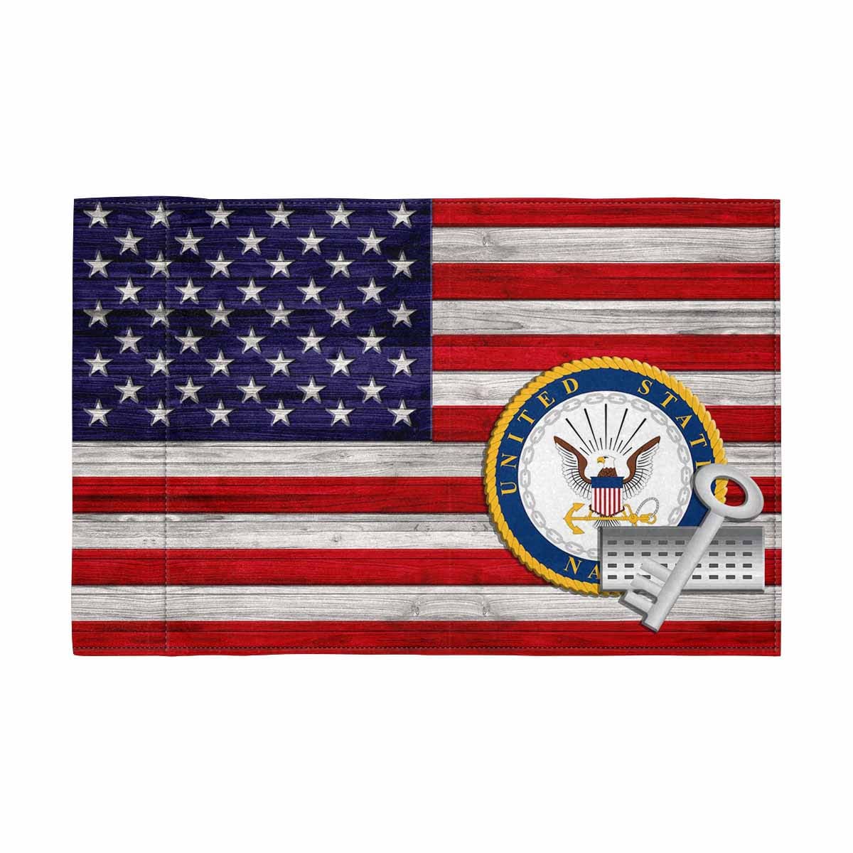 US Navy Disbursing Clerk Navy DK Motorcycle Flag 9" x 6" Twin-Side Printing D02-MotorcycleFlag-Navy-Veterans Nation