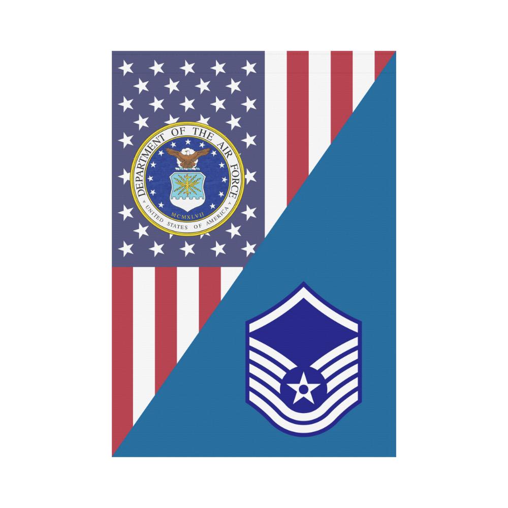 US Air Force E-7 Master Sergeant MSgt House Flag 28 inches x 40 inches Twin-Side Printing-HouseFlag-USAF-Ranks-Veterans Nation