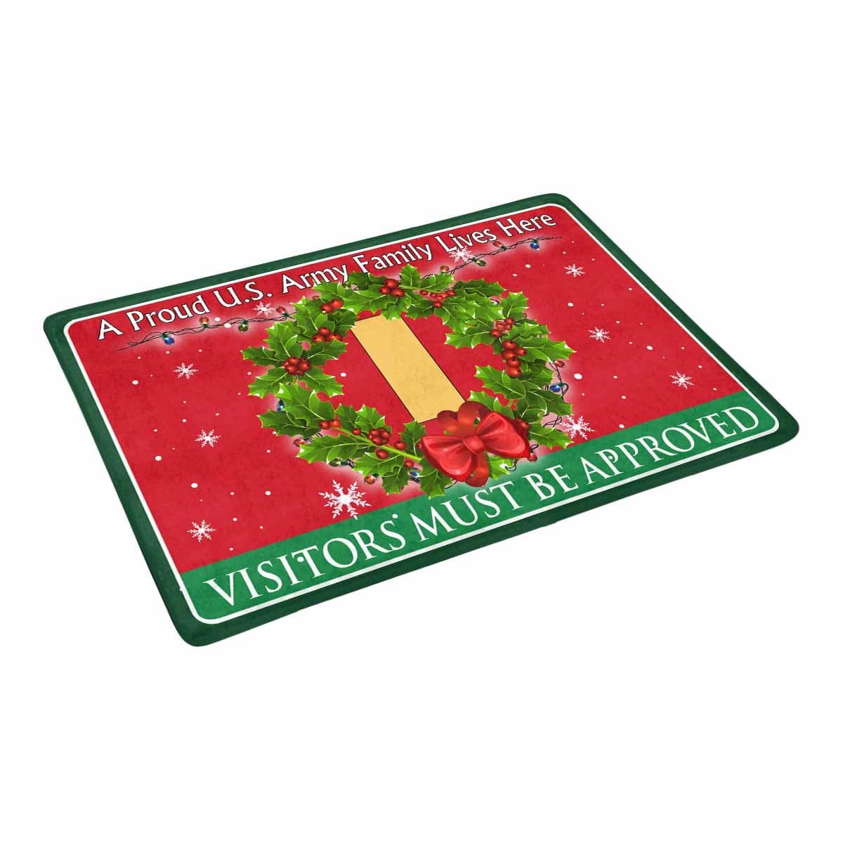 US Army O-1 Second Lieutenant O1 2LT Commissioned Officer Ranks - Visitors must be approved Christmas Doormat-Doormat-Army-Ranks-Veterans Nation