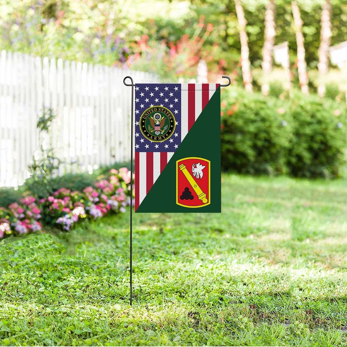 US ARMY 135TH FIELD ARTILLERY BRIGADE Garden Flag/Yard Flag 12 inches x 18 inches Twin-Side Printing-GDFlag-Army-CSIB-Veterans Nation