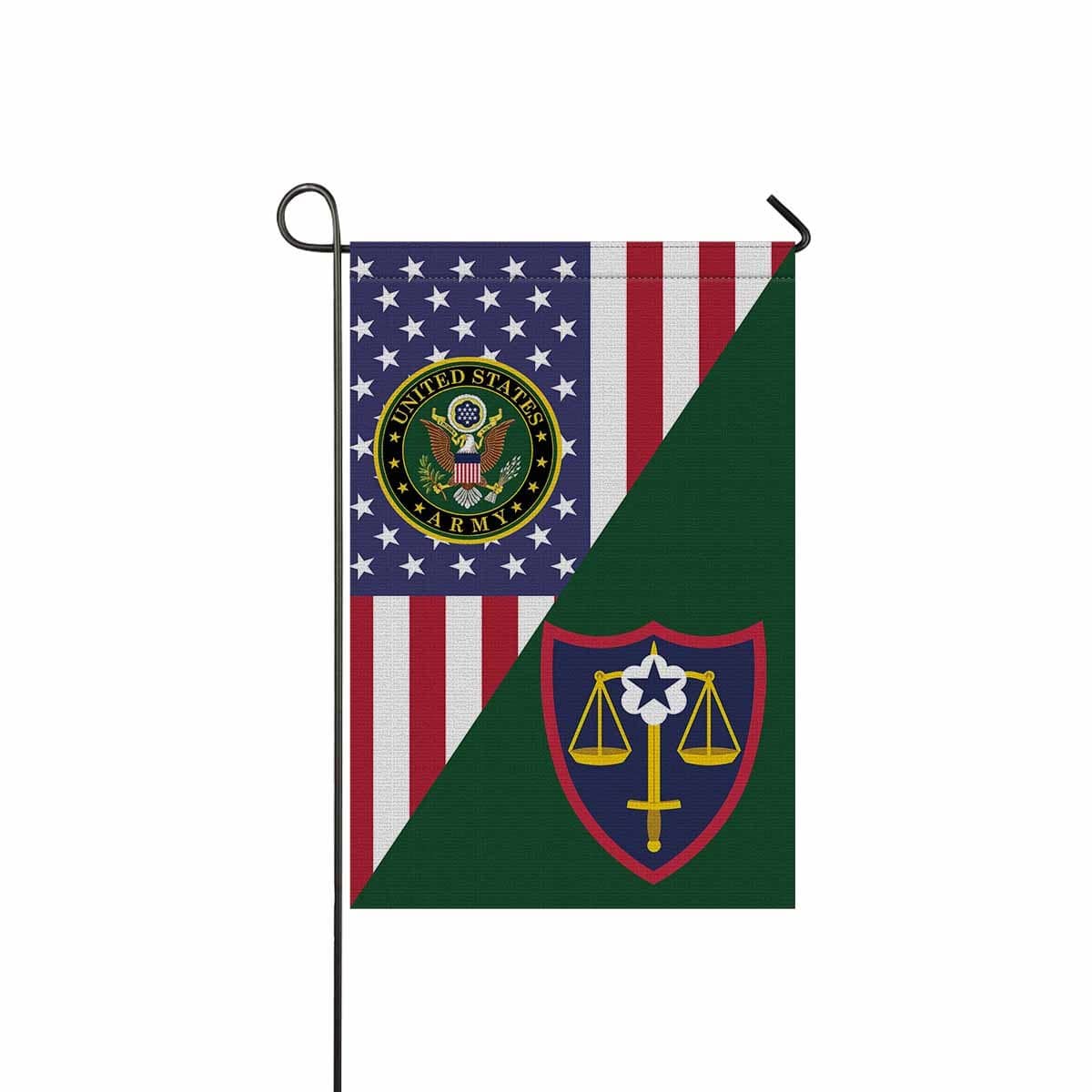 US ARMY TRIAL DEFENSE SERVICE Garden Flag/Yard Flag 12 inches x 18 inches Twin-Side Printing-GDFlag-Army-CSIB-Veterans Nation