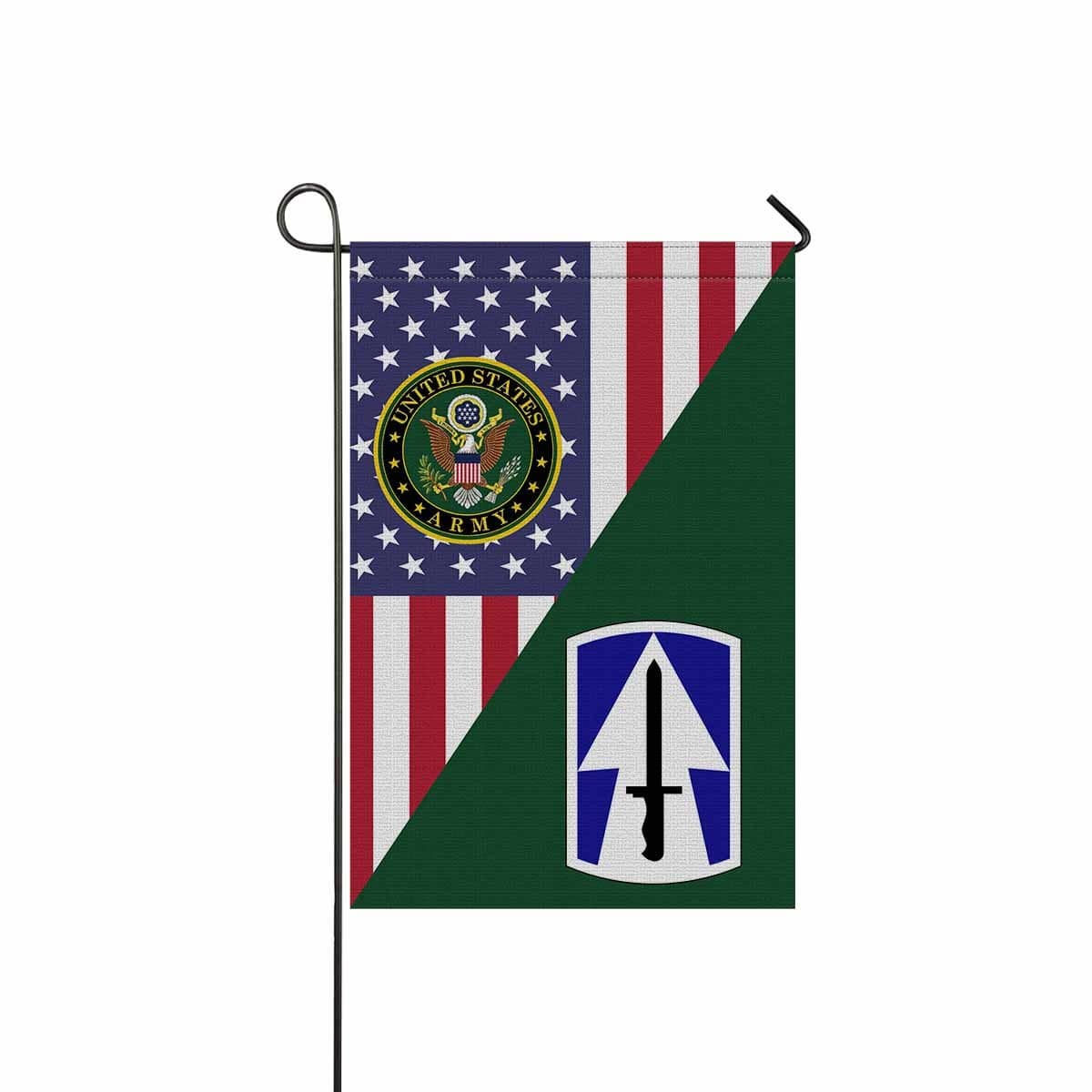 US ARMY 76TH INFANTRY BRIGADE COMBAT TEAM Garden Flag/Yard Flag 12 inches x 18 inches Twin-Side Printing-GDFlag-Army-CSIB-Veterans Nation