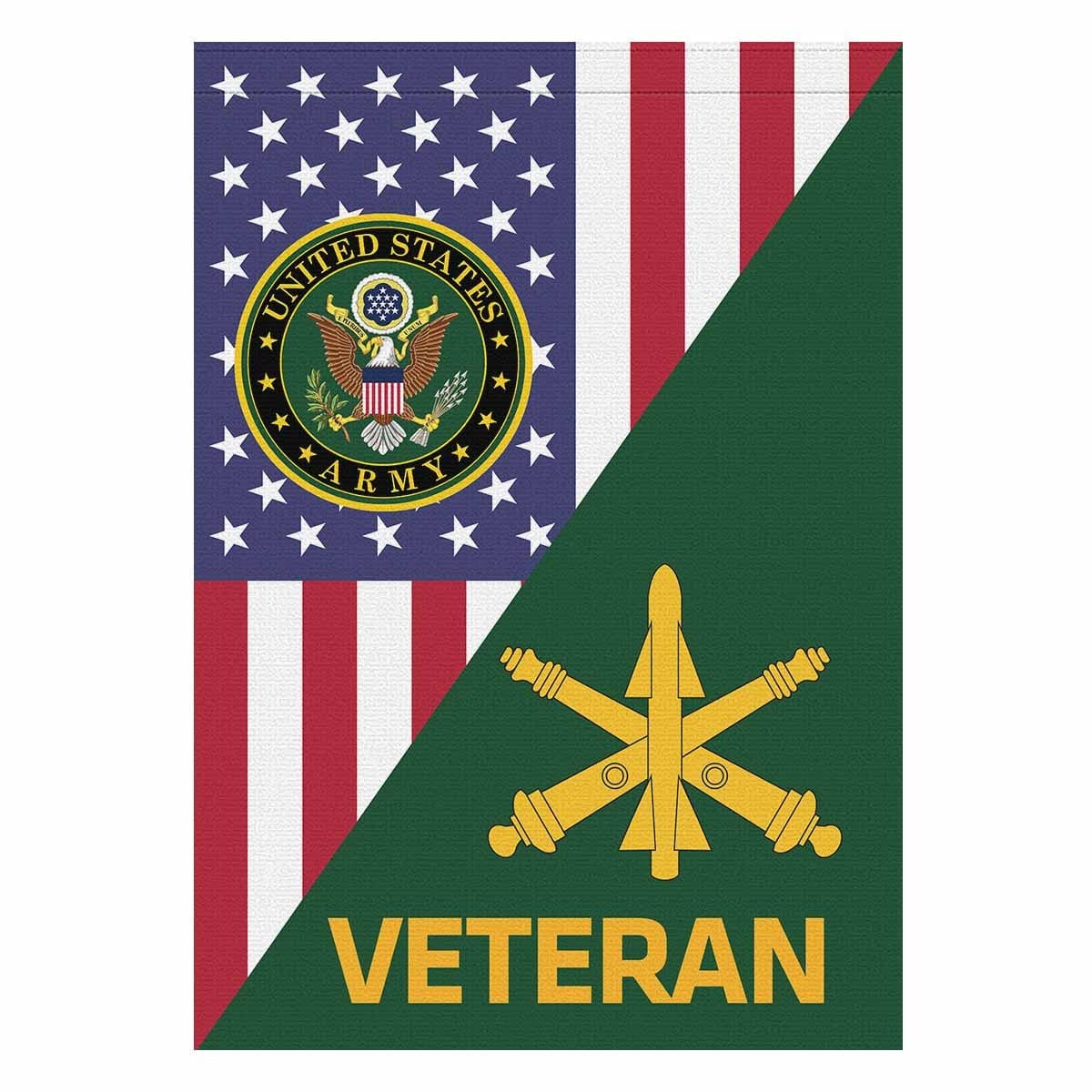 US Army Air Defense Artillery Veteran House Flag 28 Inch x 40 Inch Twin-Side Printing-HouseFlag-Army-Branch-Veterans Nation