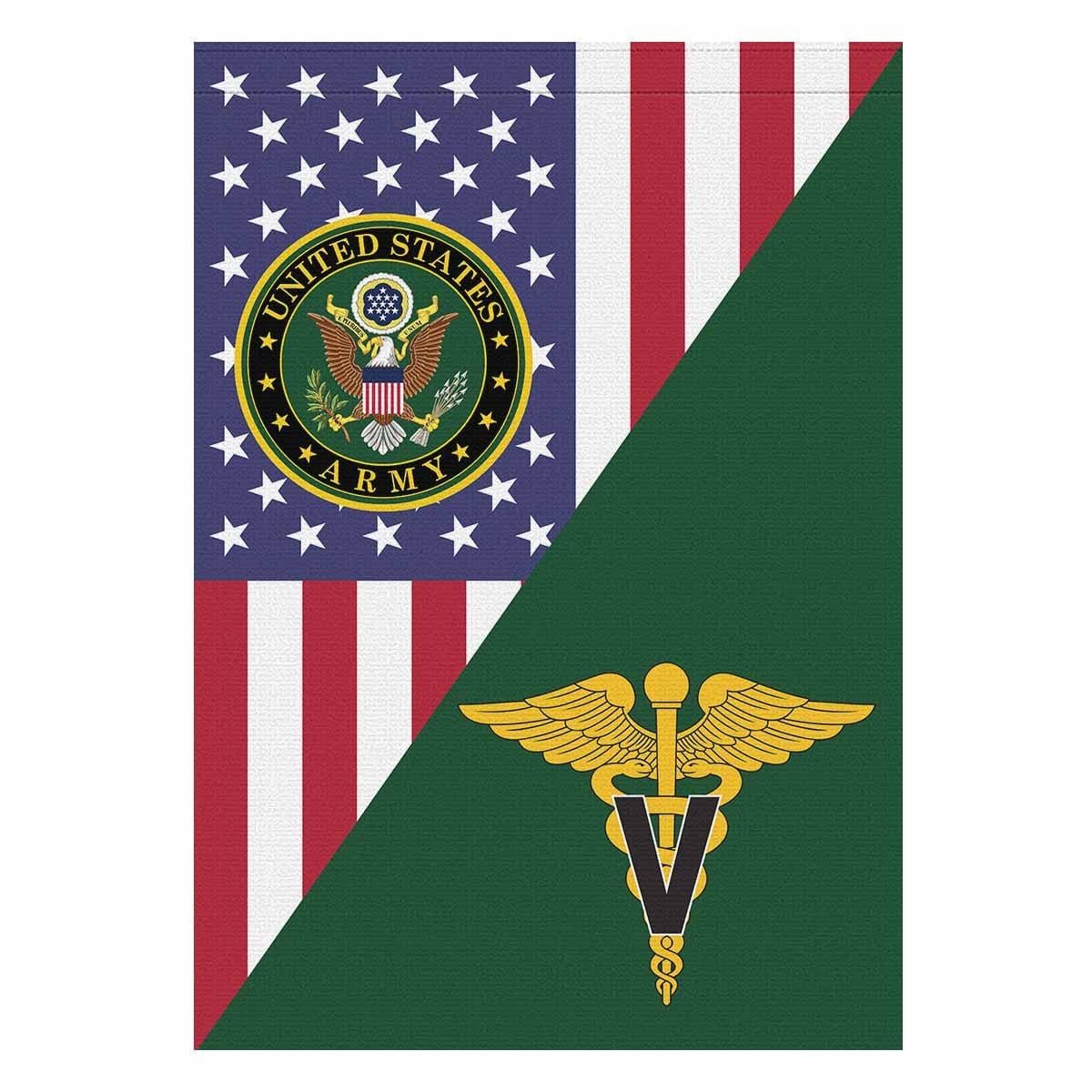 US Army Veterinary Corps House Flag 28 Inch x 40 Inch Twin-Side Printing-HouseFlag-Army-Branch-Veterans Nation